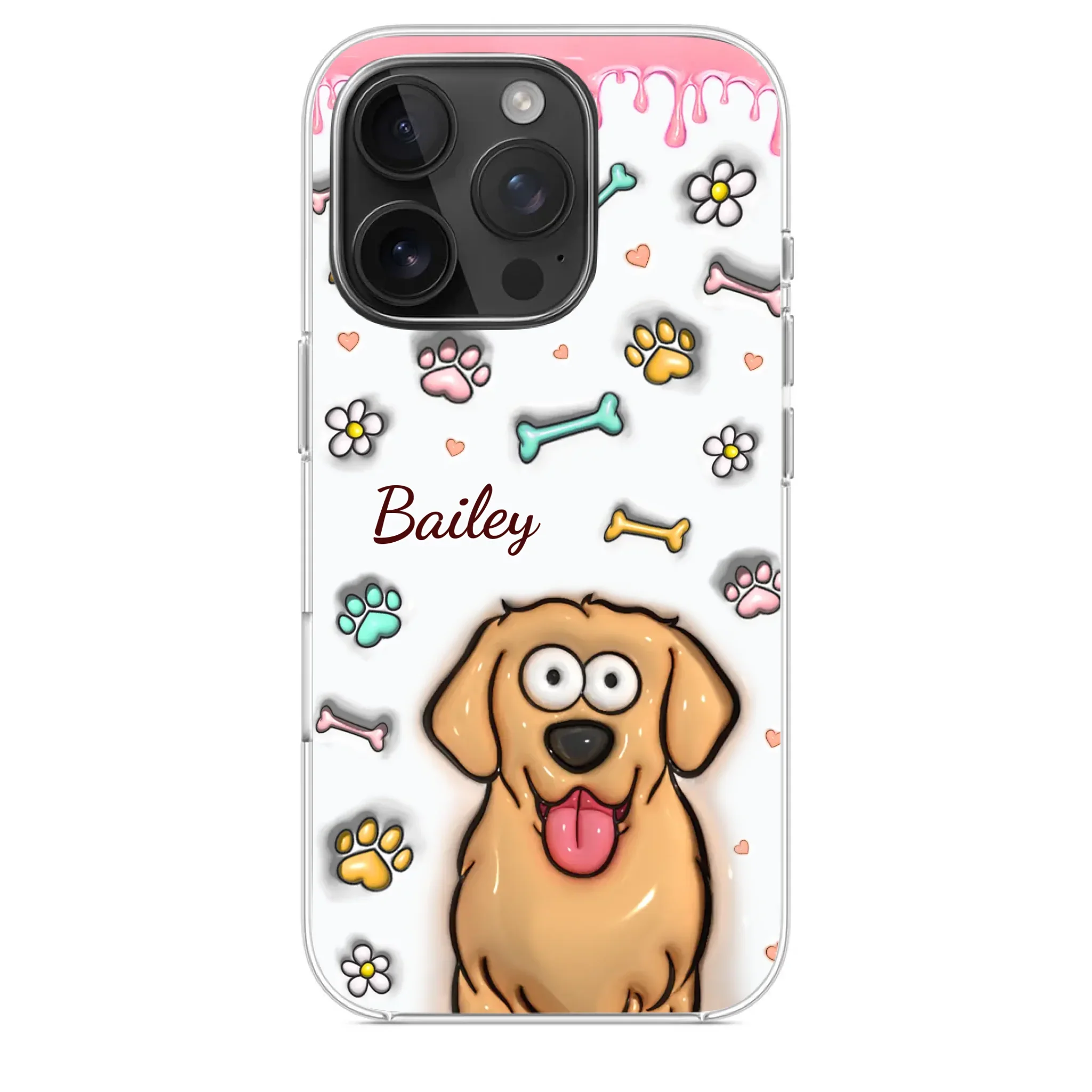 A Pet Mom’s Heart Is A Mosaic Of Paw Prints - Dog & Cat Personalized Custom 3D Inflated Effect Printed Clear Phone Case - Gift For Pet Owners, Pet Lovers