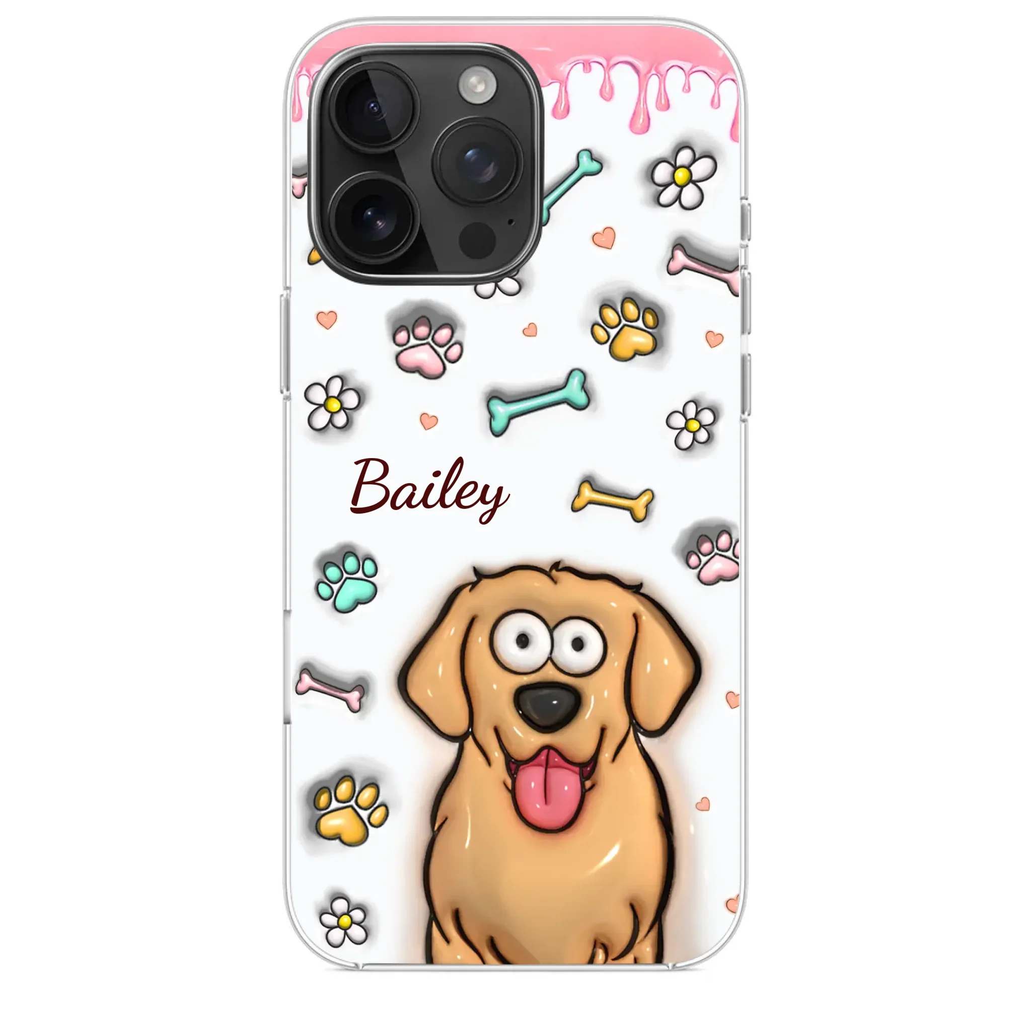 A Pet Mom’s Heart Is A Mosaic Of Paw Prints - Dog & Cat Personalized Custom 3D Inflated Effect Printed Clear Phone Case - Gift For Pet Owners, Pet Lovers