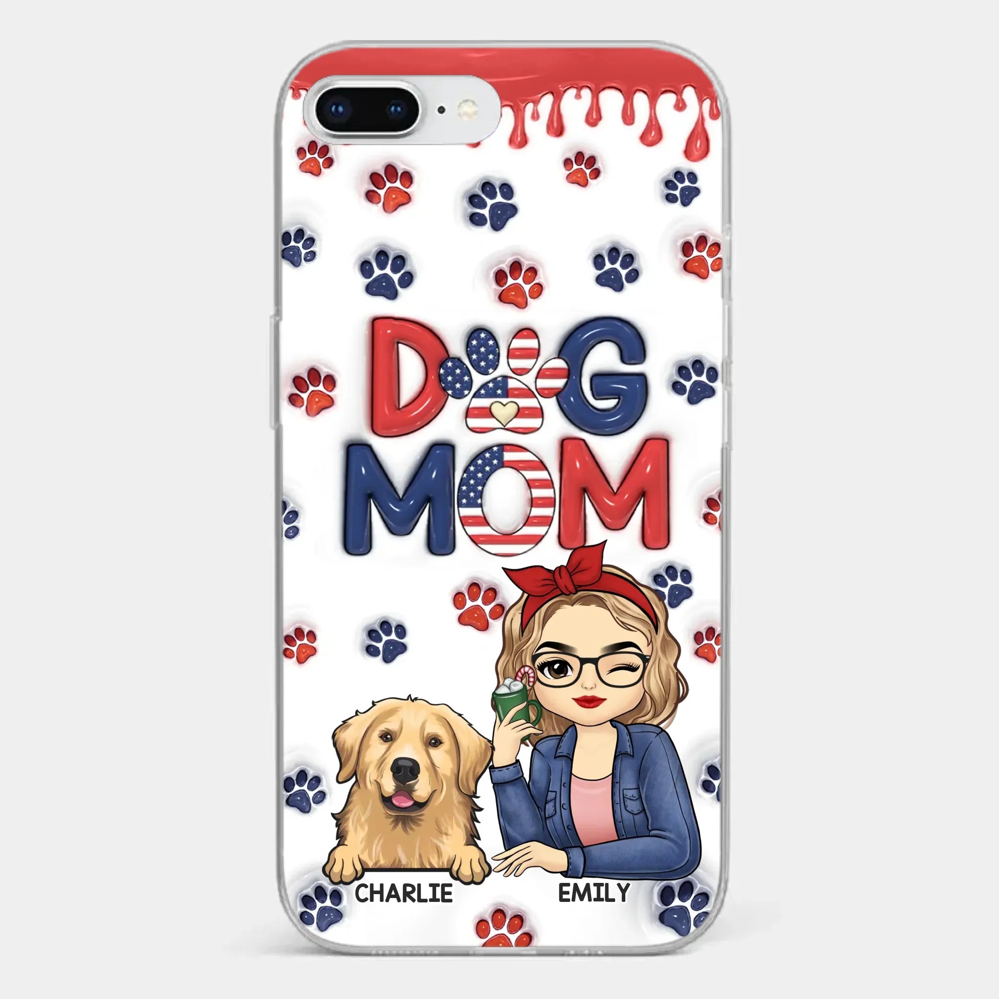 Cuddling With My Furry Happiness - Dog & Cat Personalized Custom 3D Inflated Effect Printed Clear Phone Case - Gift For Pet Owners, Pet Lovers