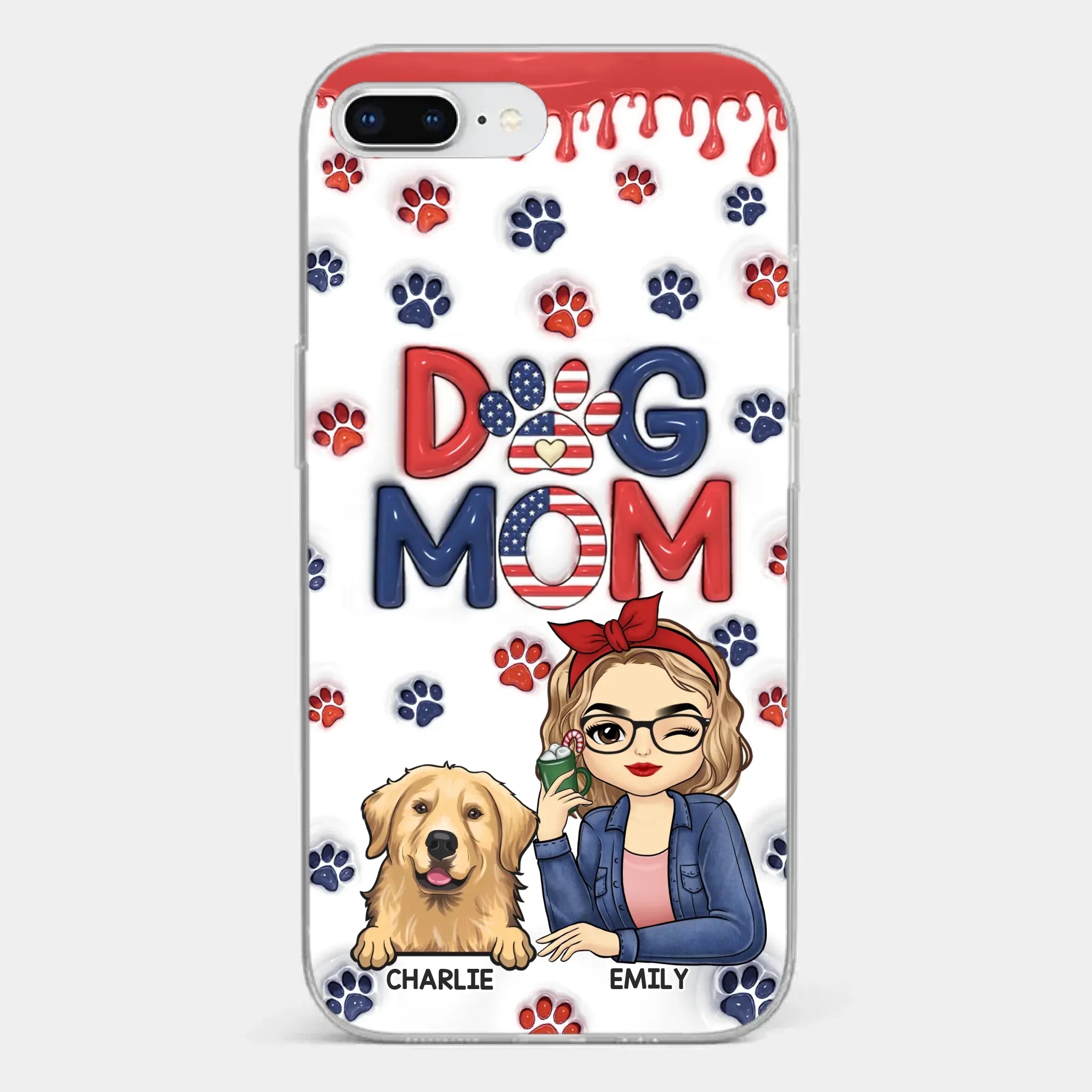 Cuddling With My Furry Happiness - Dog & Cat Personalized Custom 3D Inflated Effect Printed Clear Phone Case - Gift For Pet Owners, Pet Lovers