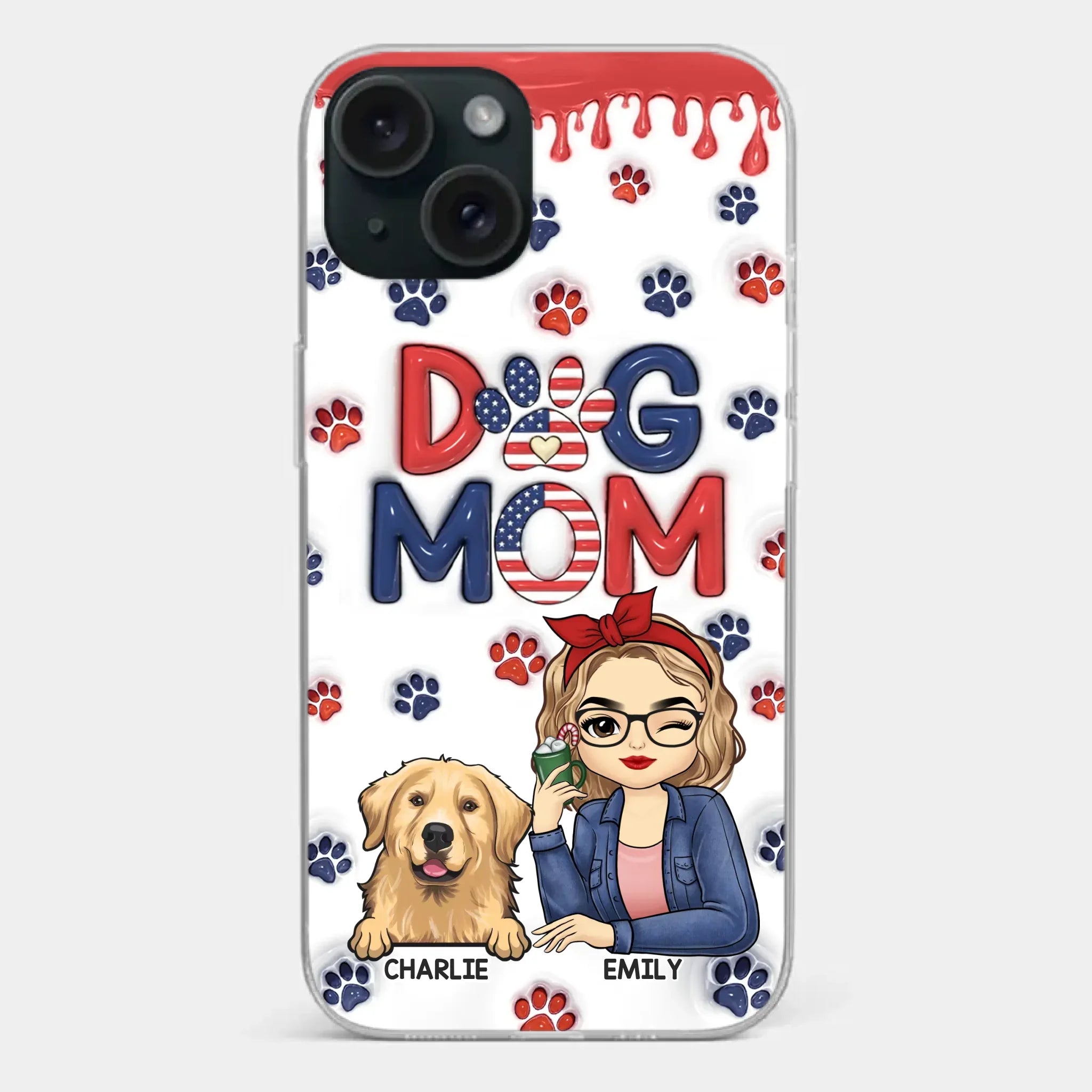 Cuddling With My Furry Happiness - Dog & Cat Personalized Custom 3D Inflated Effect Printed Clear Phone Case - Gift For Pet Owners, Pet Lovers