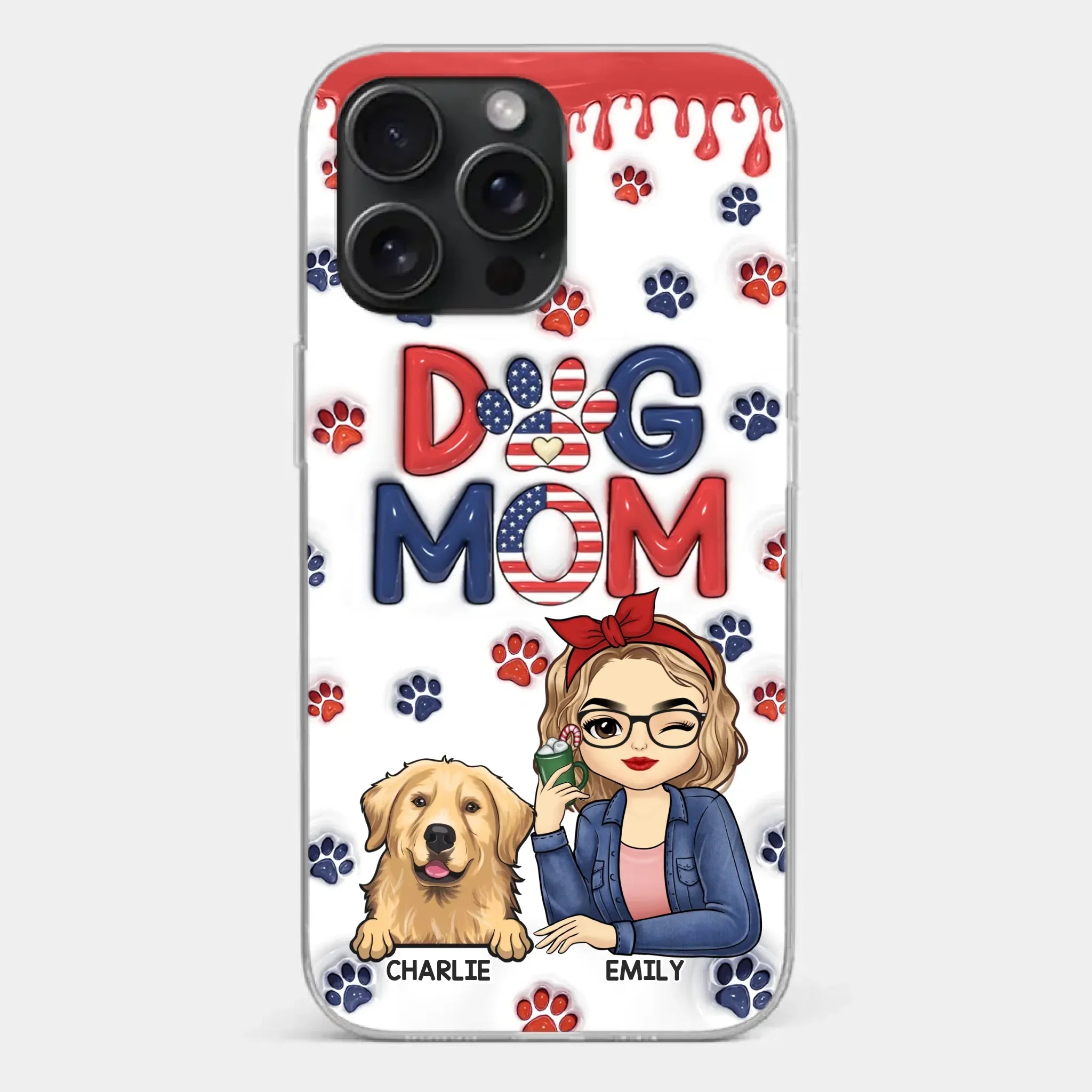 Cuddling With My Furry Happiness - Dog & Cat Personalized Custom 3D Inflated Effect Printed Clear Phone Case - Gift For Pet Owners, Pet Lovers
