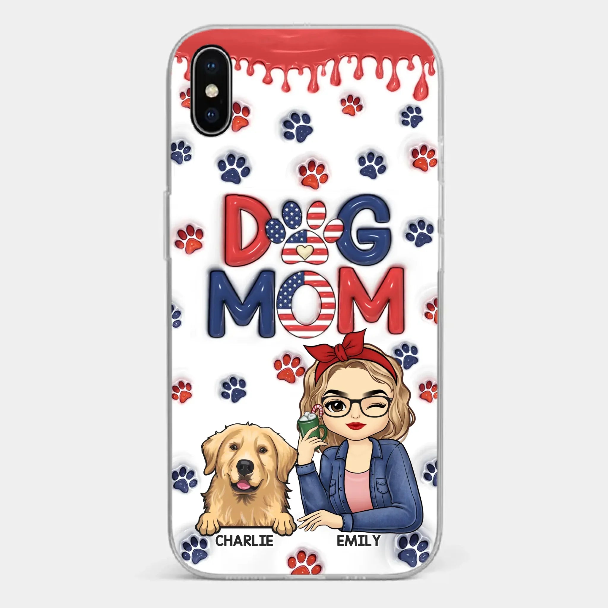 Cuddling With My Furry Happiness - Dog & Cat Personalized Custom 3D Inflated Effect Printed Clear Phone Case - Gift For Pet Owners, Pet Lovers