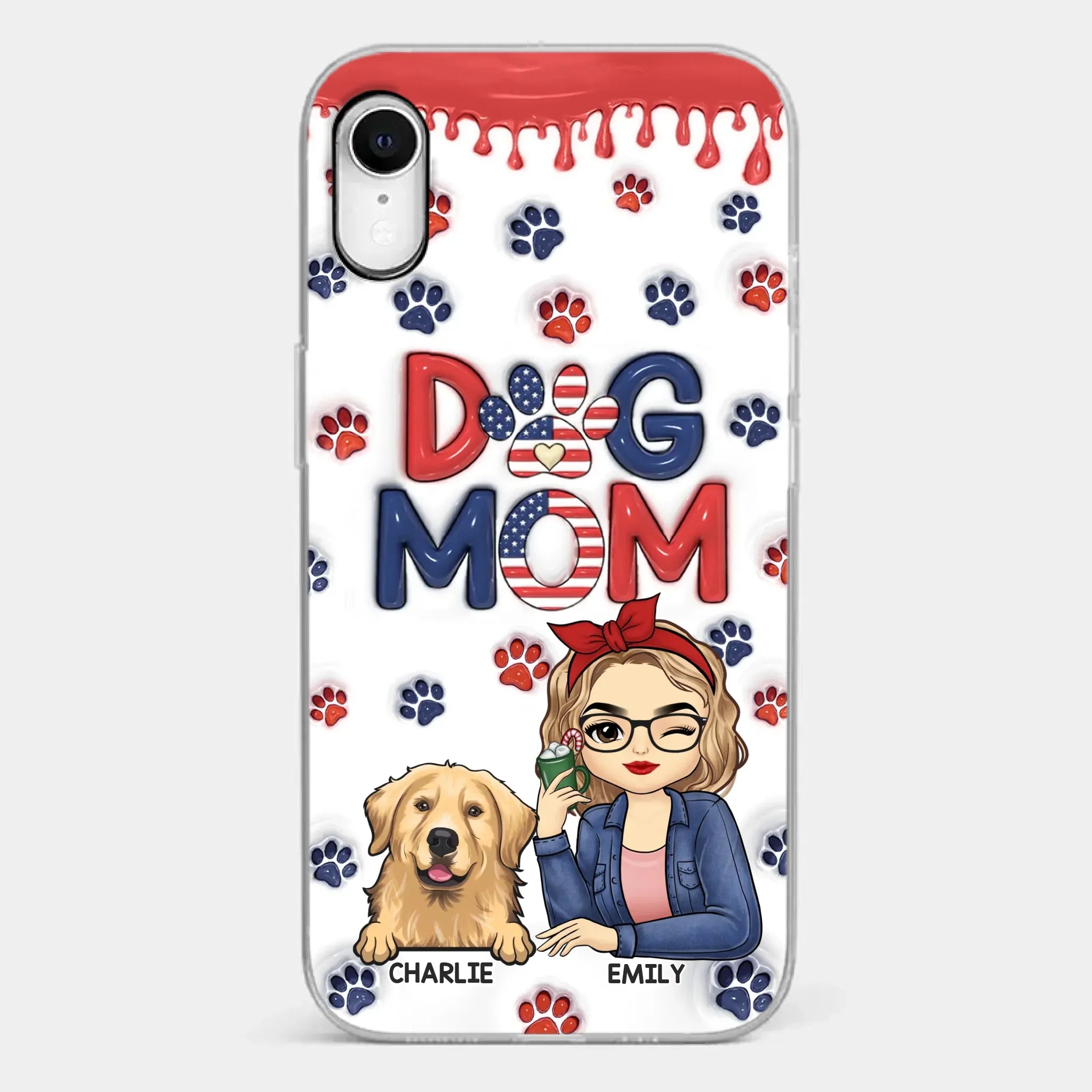 Cuddling With My Furry Happiness - Dog & Cat Personalized Custom 3D Inflated Effect Printed Clear Phone Case - Gift For Pet Owners, Pet Lovers