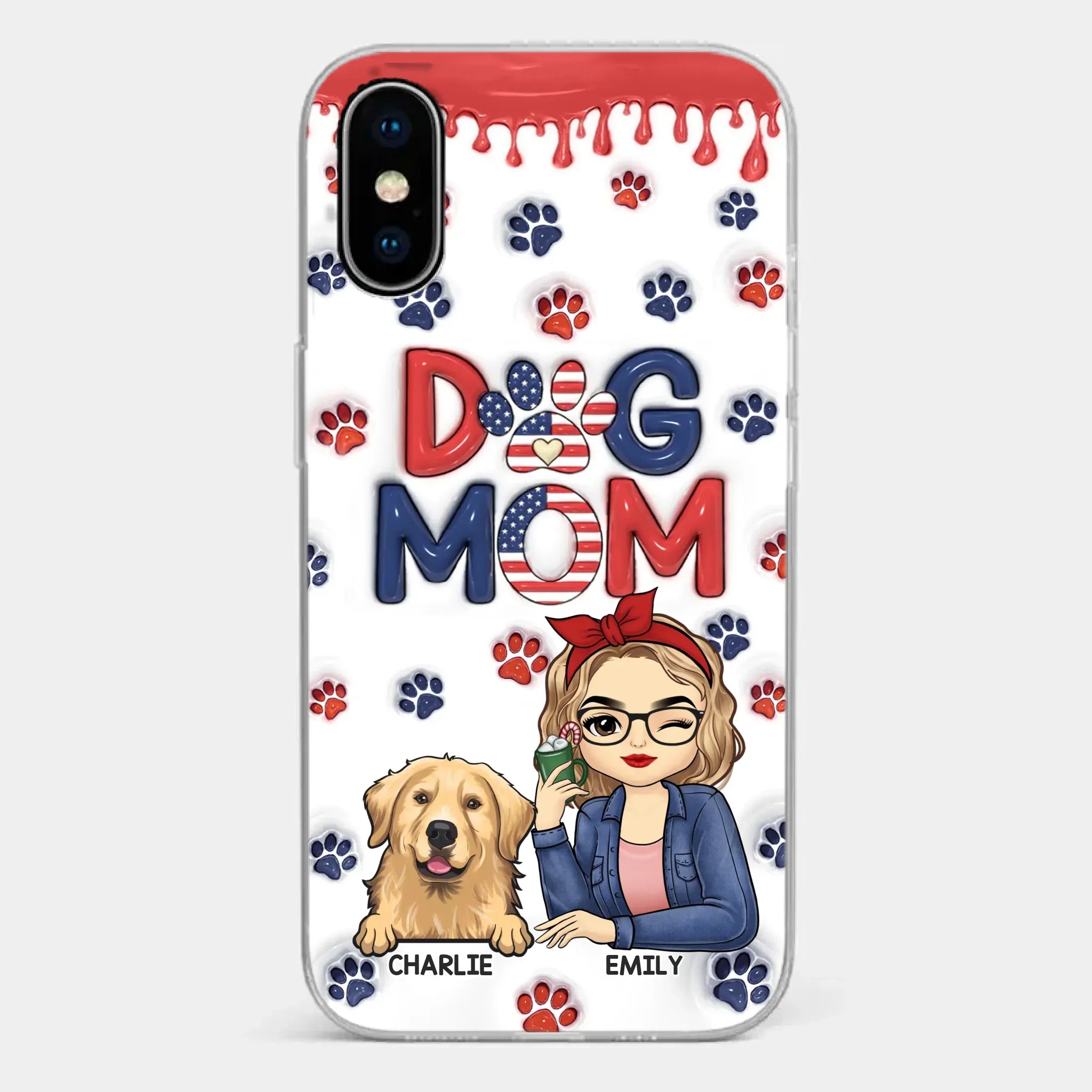 Cuddling With My Furry Happiness - Dog & Cat Personalized Custom 3D Inflated Effect Printed Clear Phone Case - Gift For Pet Owners, Pet Lovers