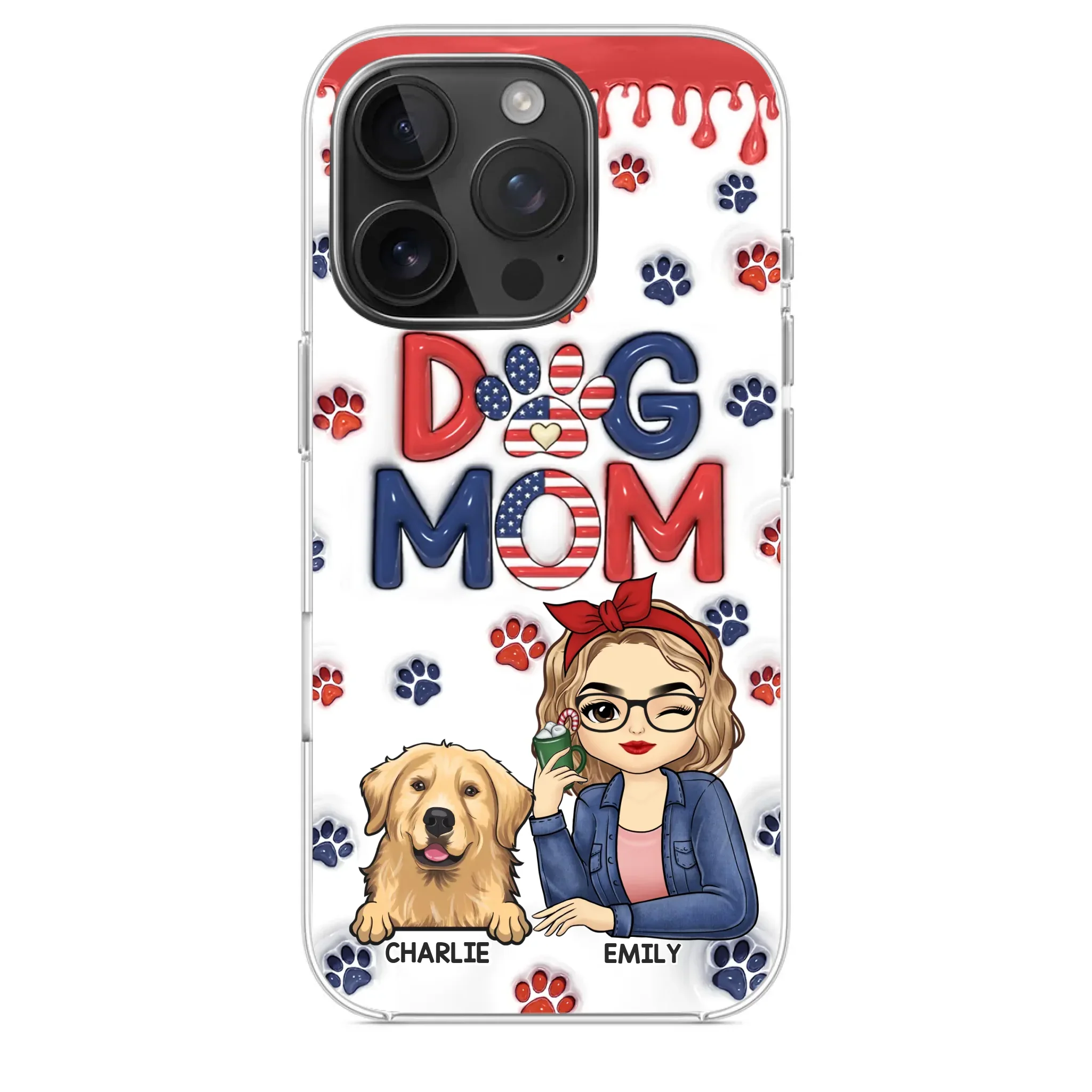 Cuddling With My Furry Happiness - Dog & Cat Personalized Custom 3D Inflated Effect Printed Clear Phone Case - Gift For Pet Owners, Pet Lovers