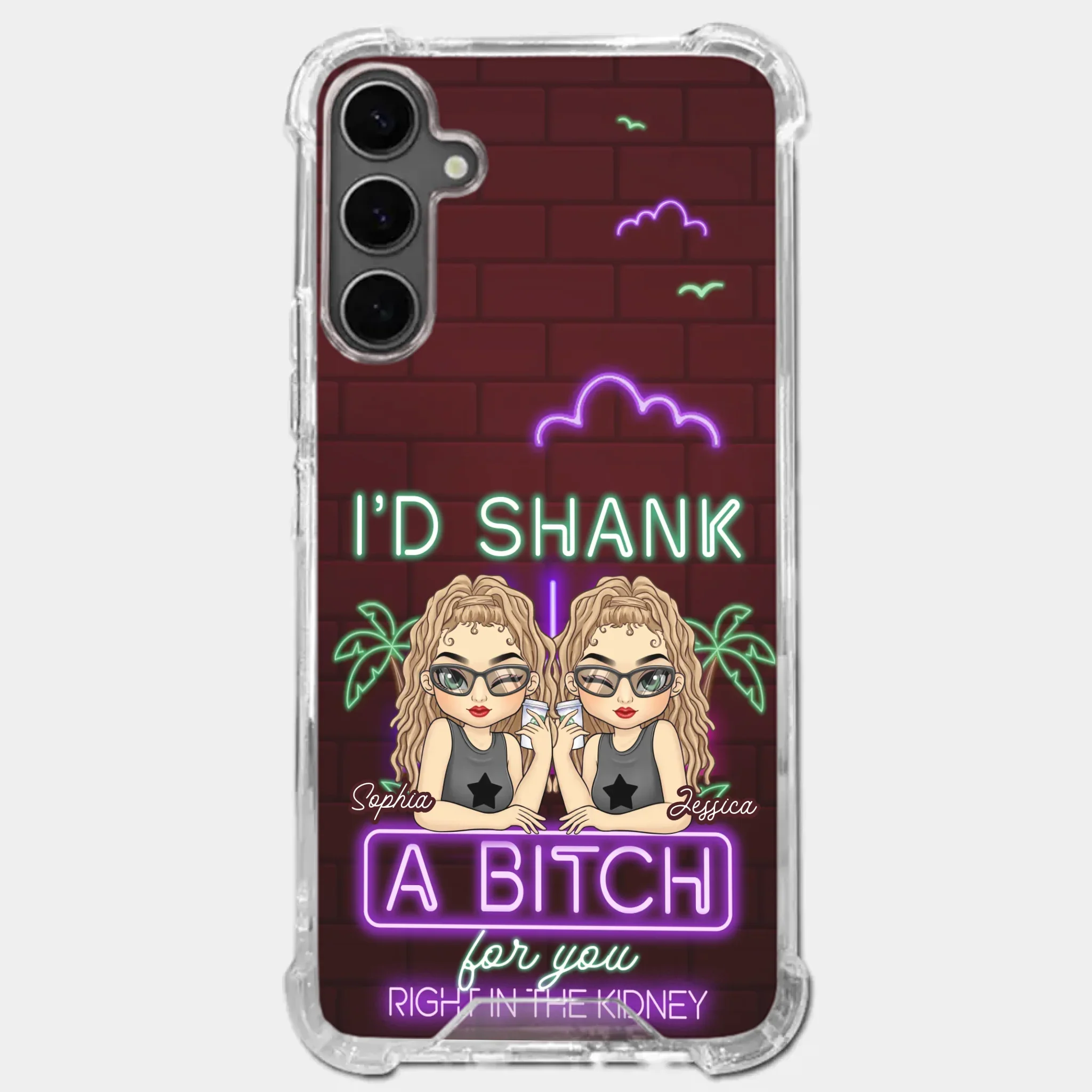 With You, It’s Always Fun - Bestie Personalized Custom Clear Phone Case - Gift For Best Friends, BFF, Sisters