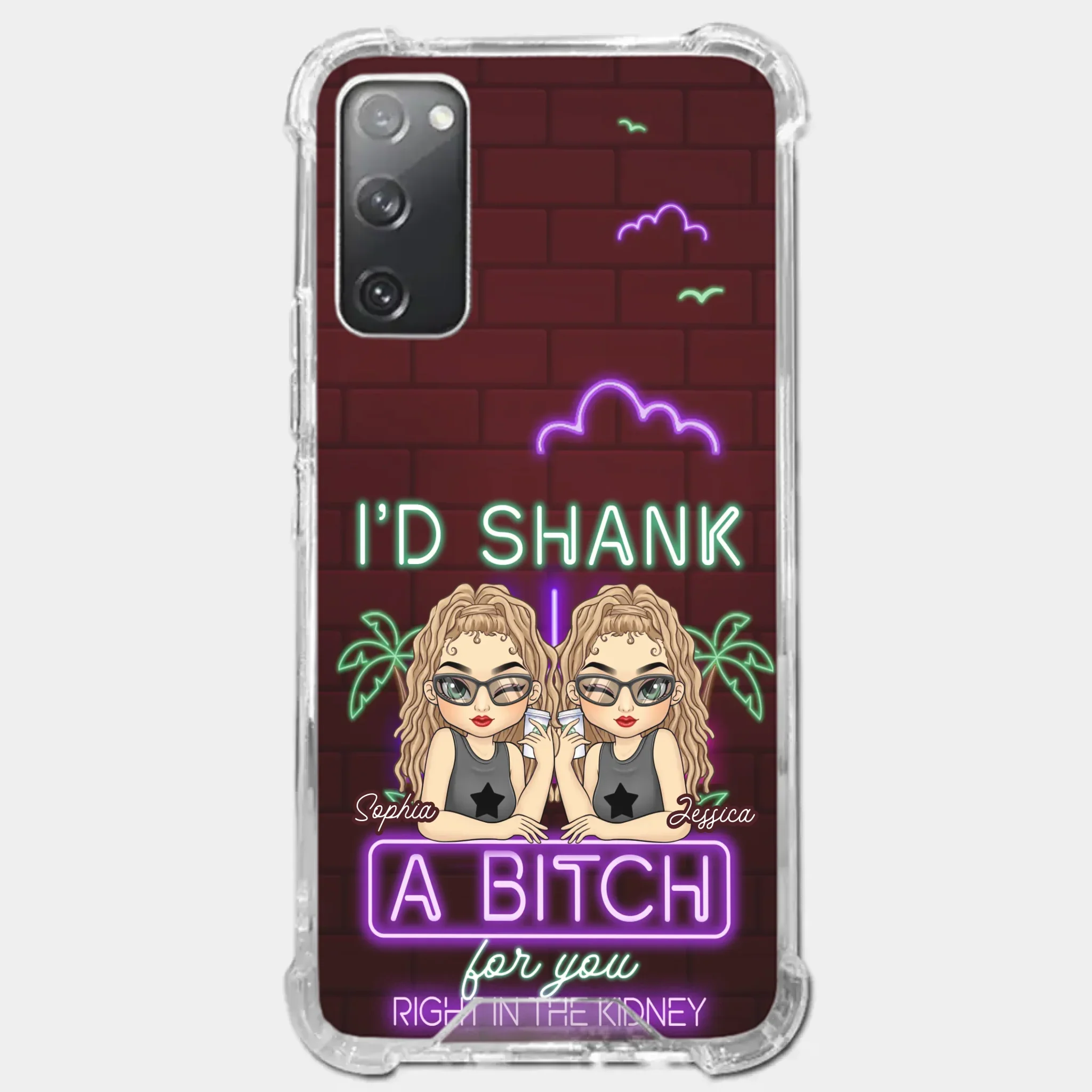 With You, It’s Always Fun - Bestie Personalized Custom Clear Phone Case - Gift For Best Friends, BFF, Sisters