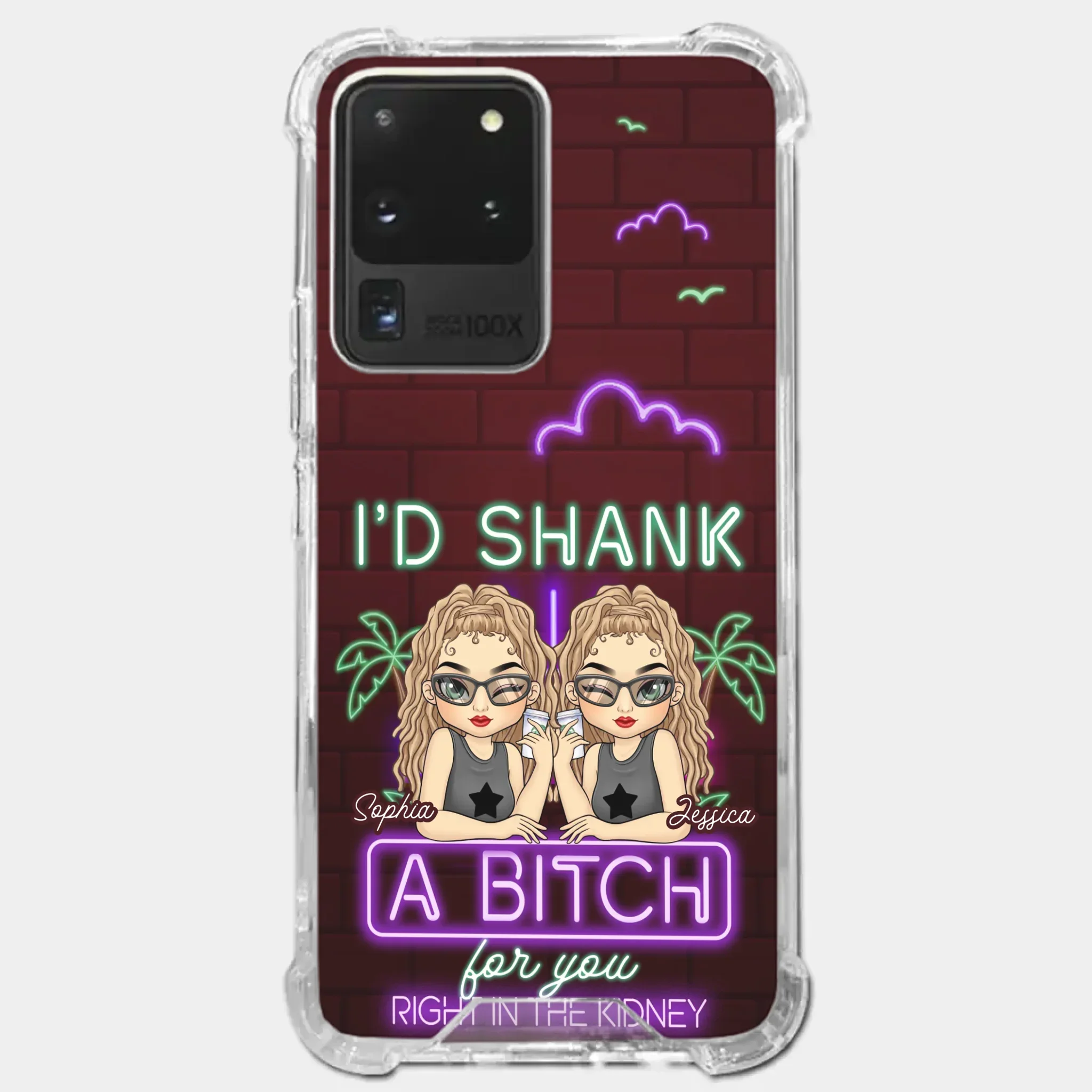 With You, It’s Always Fun - Bestie Personalized Custom Clear Phone Case - Gift For Best Friends, BFF, Sisters