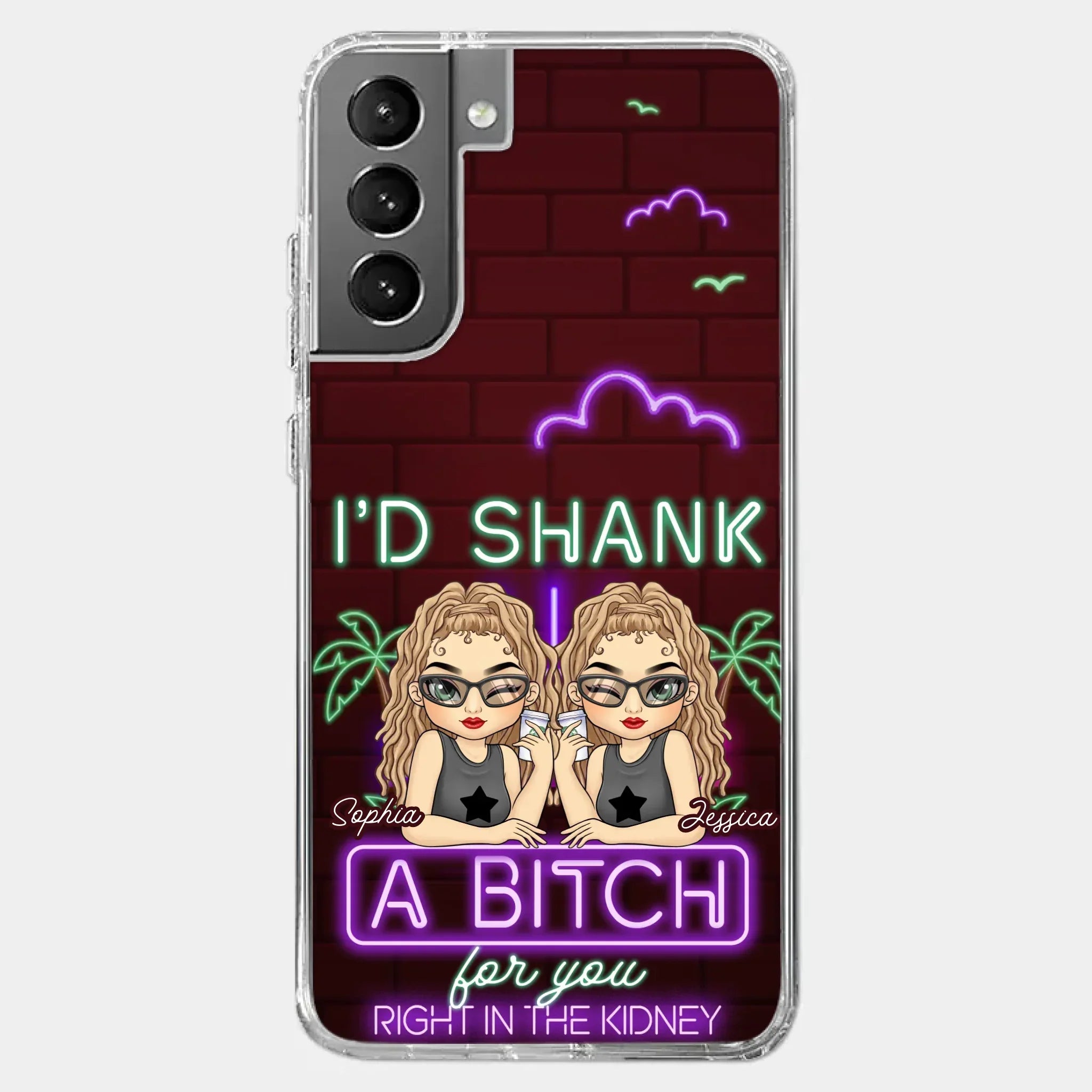 With You, It’s Always Fun - Bestie Personalized Custom Clear Phone Case - Gift For Best Friends, BFF, Sisters
