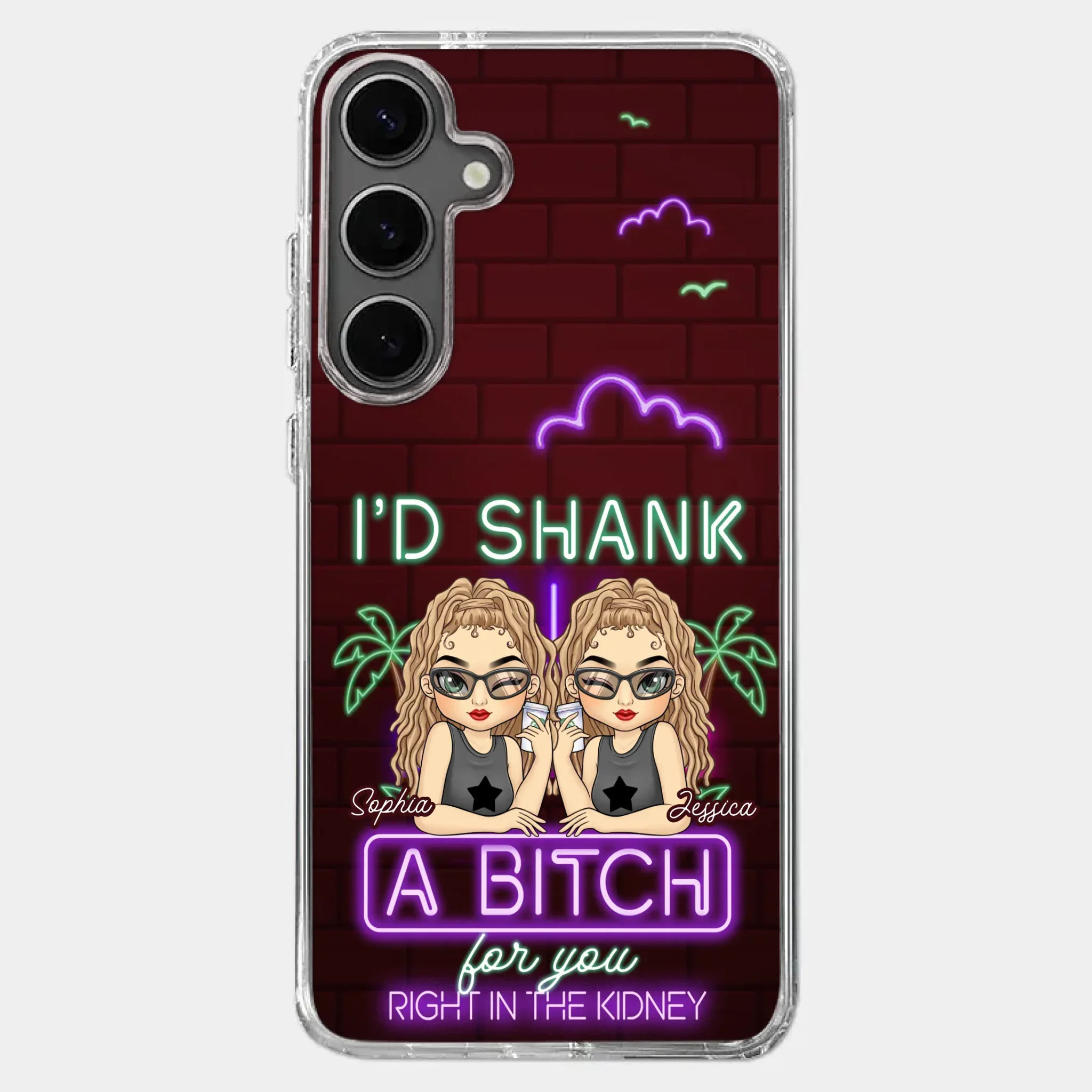 With You, It’s Always Fun - Bestie Personalized Custom Clear Phone Case - Gift For Best Friends, BFF, Sisters