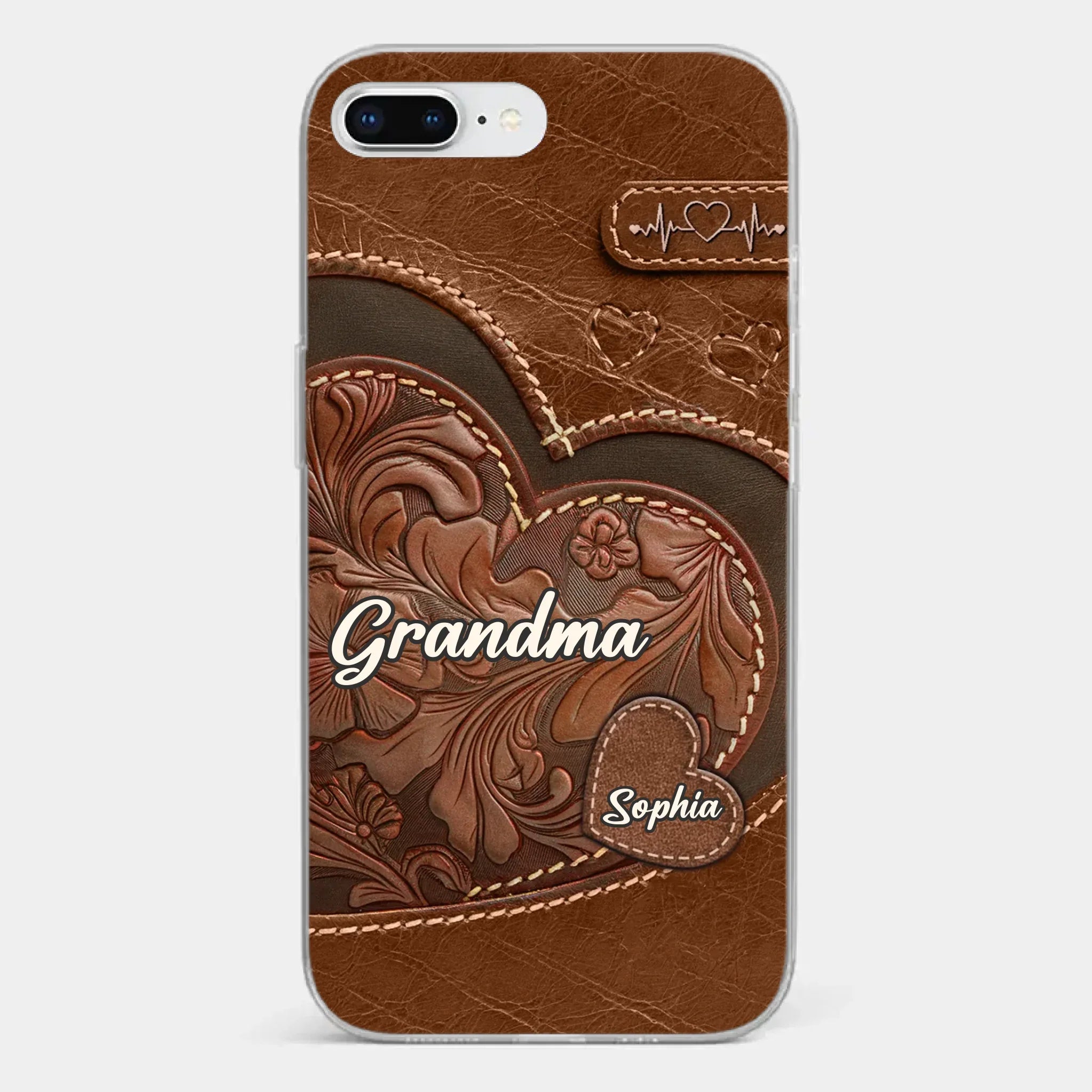 A Sweet Gift That Says You Care - Family Personalized Custom Clear Phone Case - Gift For Mom, Grandma