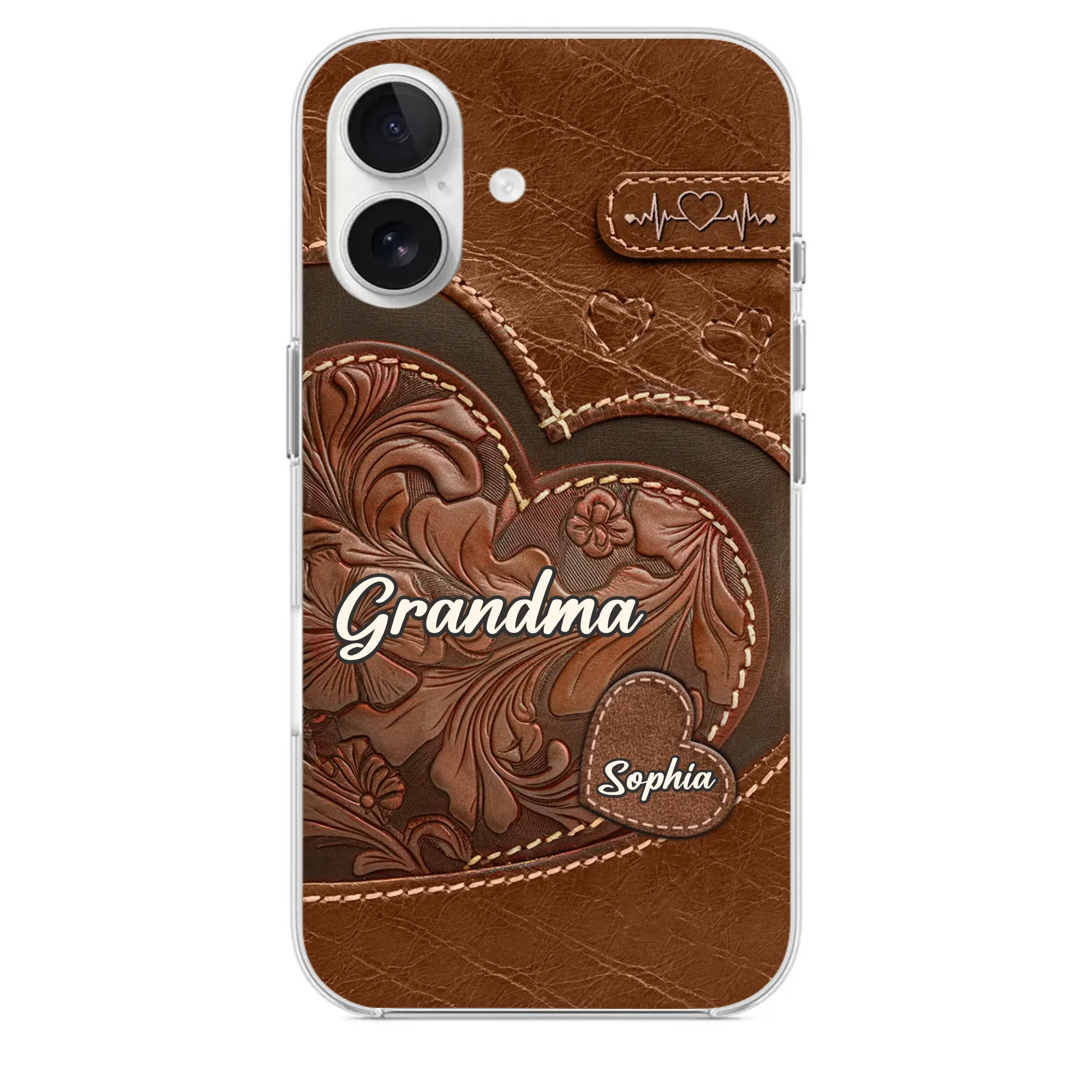A Sweet Gift That Says You Care - Family Personalized Custom Clear Phone Case - Gift For Mom, Grandma