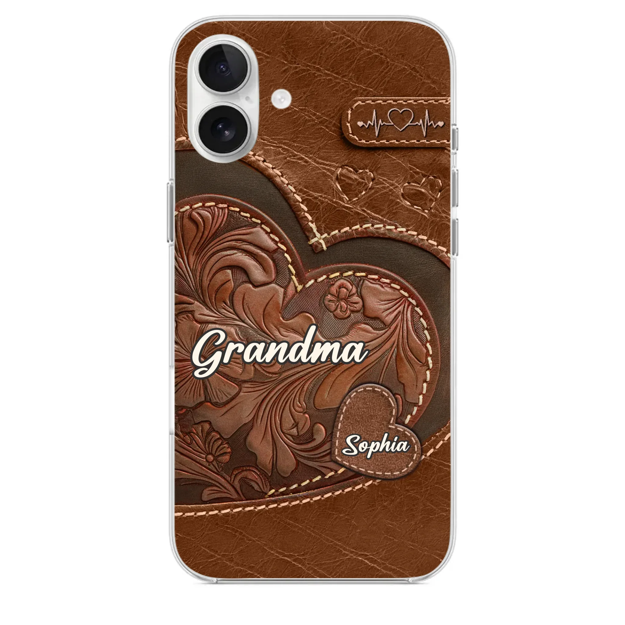 A Sweet Gift That Says You Care - Family Personalized Custom Clear Phone Case - Gift For Mom, Grandma