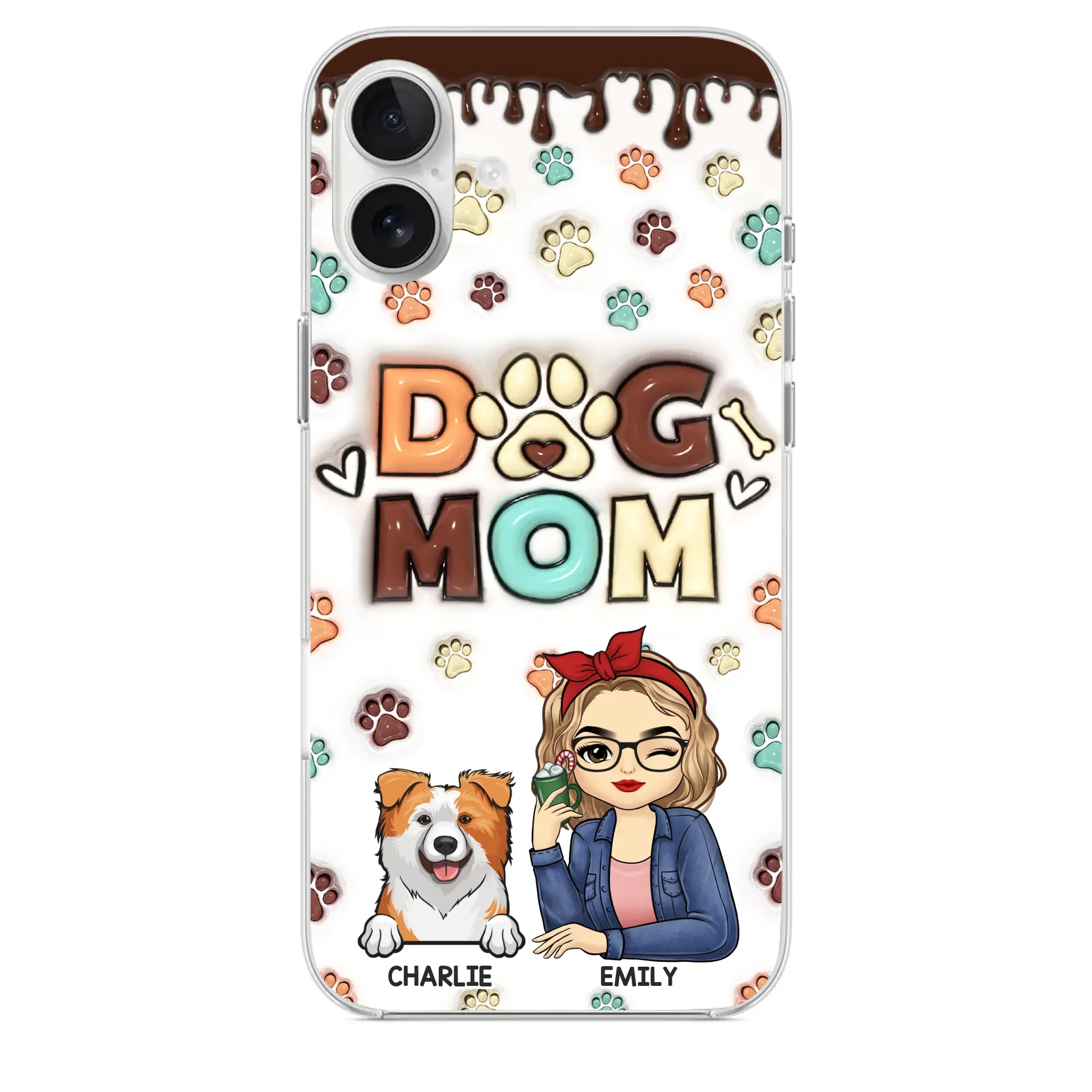 Life Is Better With A Wagging Tail By My Side - Dog & Cat Personalized Custom 3D Inflated Effect Printed Clear Phone Case - Gift For Pet Owners, Pet Lovers