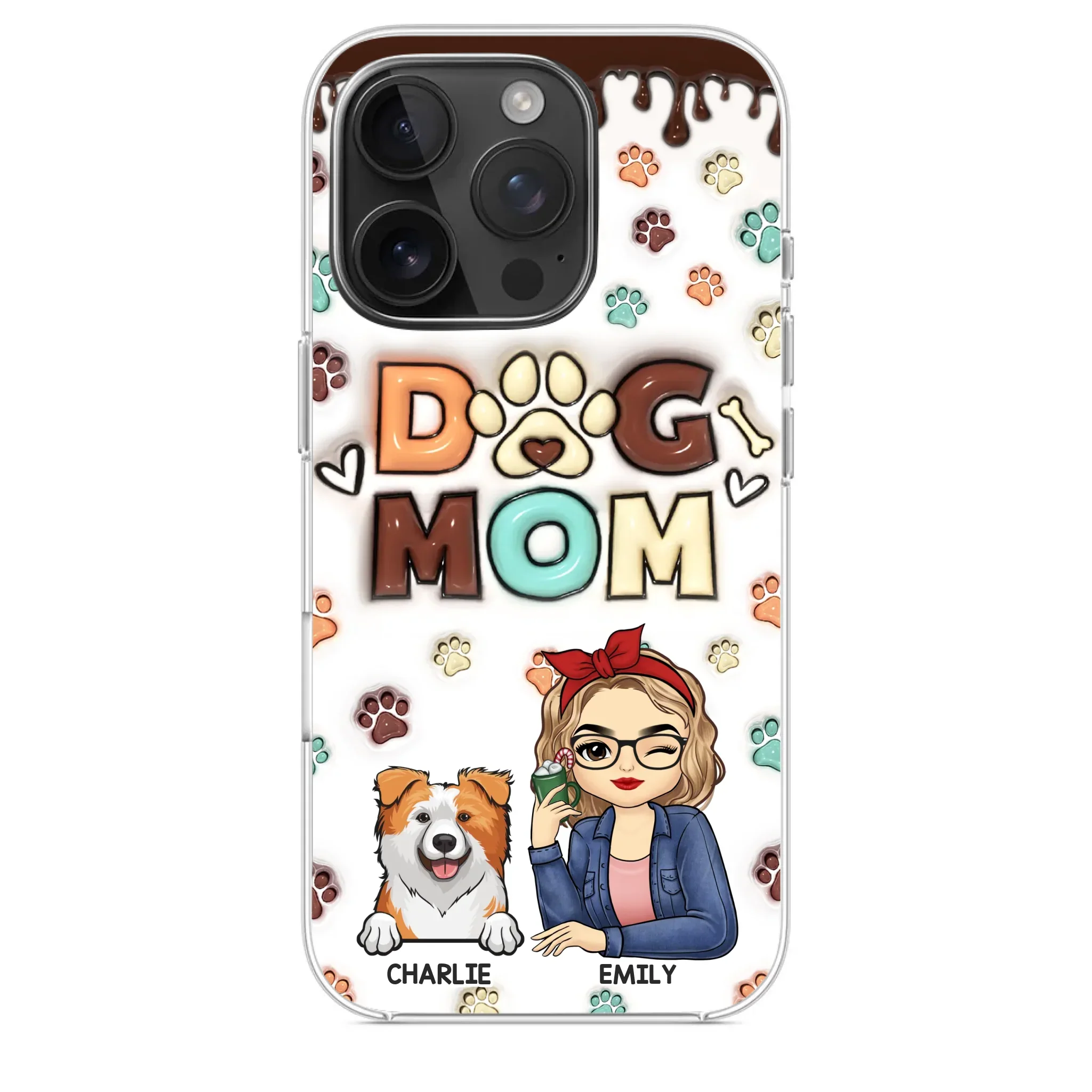 Life Is Better With A Wagging Tail By My Side - Dog & Cat Personalized Custom 3D Inflated Effect Printed Clear Phone Case - Gift For Pet Owners, Pet Lovers
