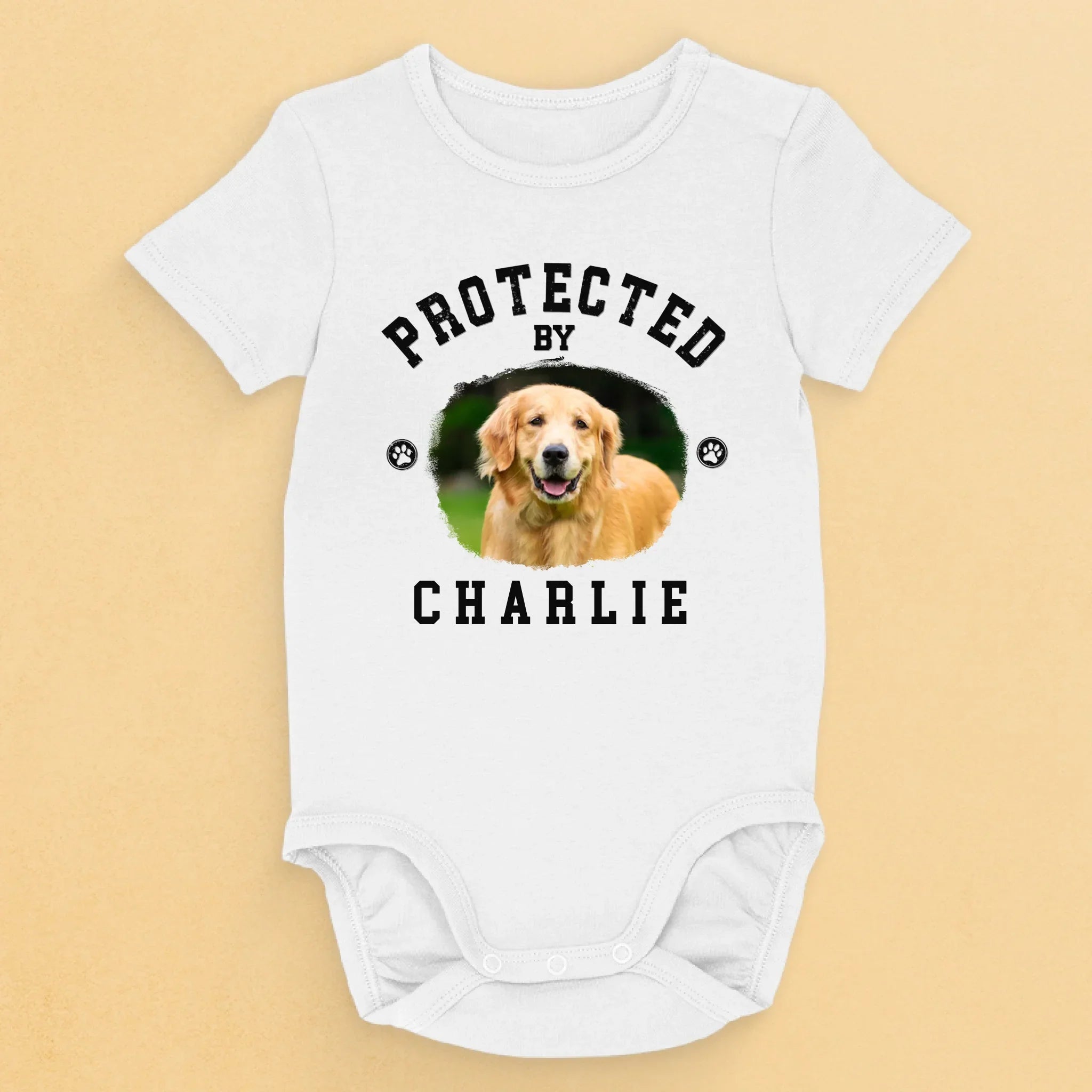 Custom Photo Loyalty Has Four Paws - Dog & Cat Personalized Custom Baby Onesie - Baby Shower Gift, Gift For Pet Owners, Pet Lovers