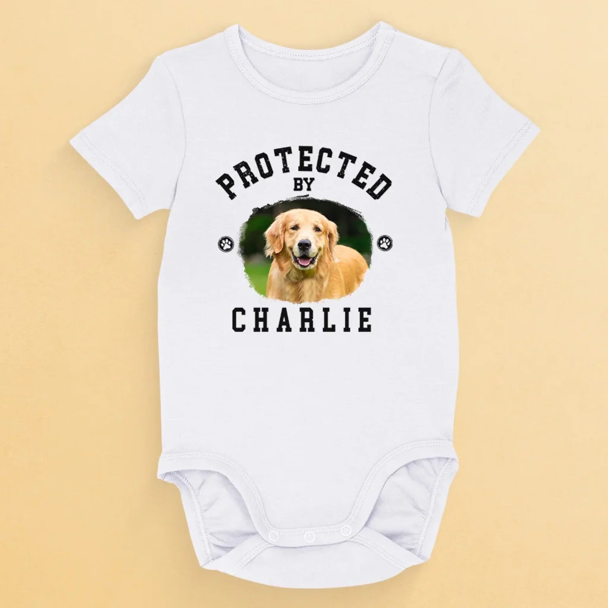Custom Photo Loyalty Has Four Paws - Dog & Cat Personalized Custom Baby Onesie - Baby Shower Gift, Gift For Pet Owners, Pet Lovers