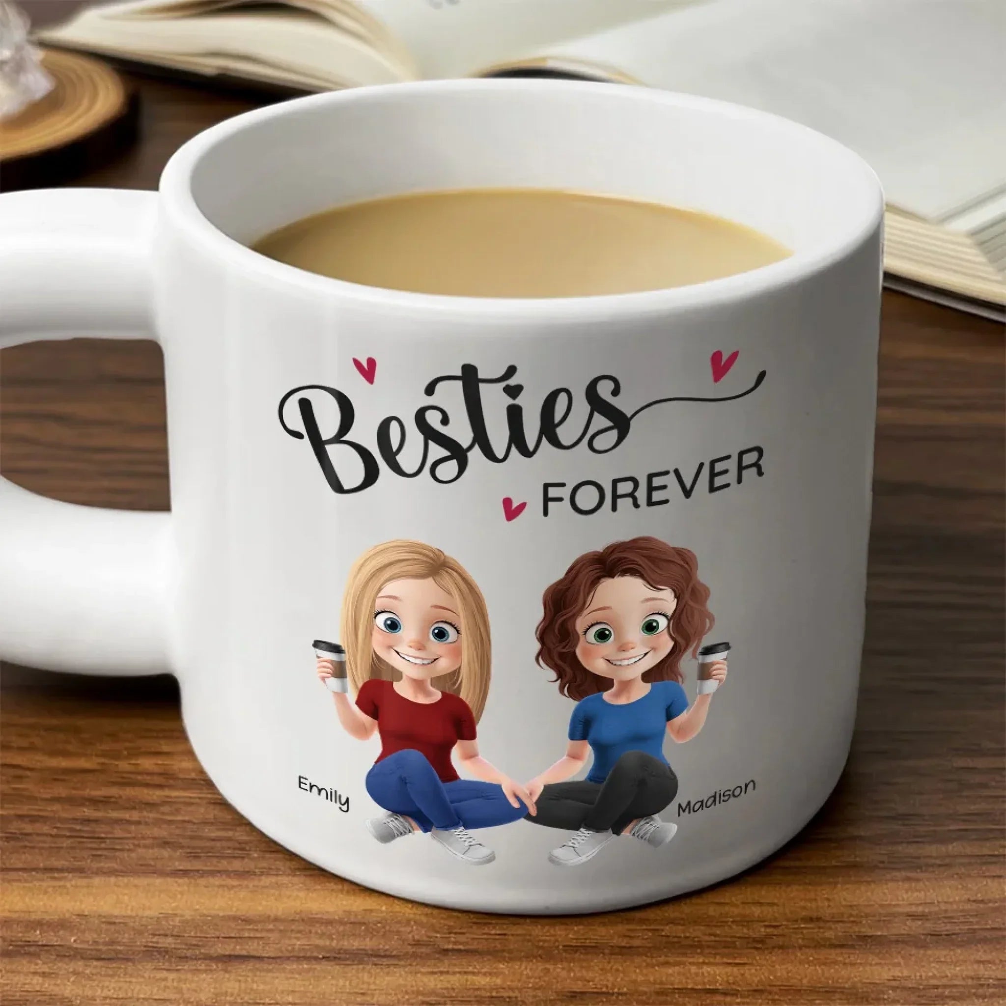 We Will Be Friends Until We're Old And Senile - Bestie Personalized Custom Chunky Mug - Gift For Best Friends, BFF, Sisters