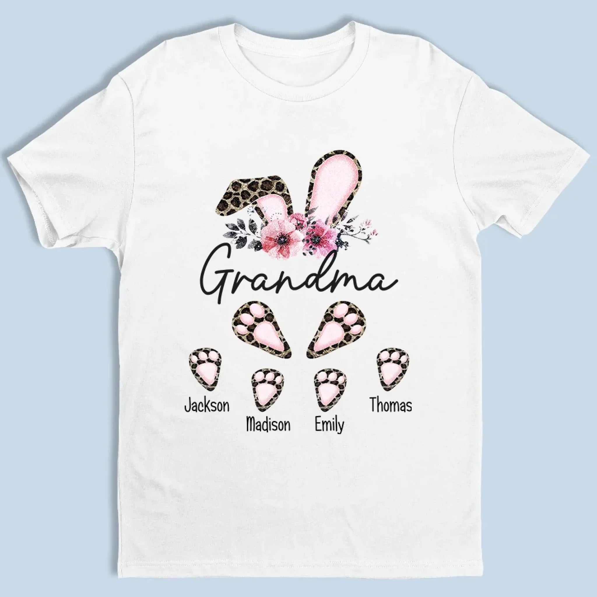 Home Is A Hug From Grandma - Family Personalized Custom Unisex T-shirt, Premium T-shirt, Hoodie - Easter Gift For Mom, Grandma