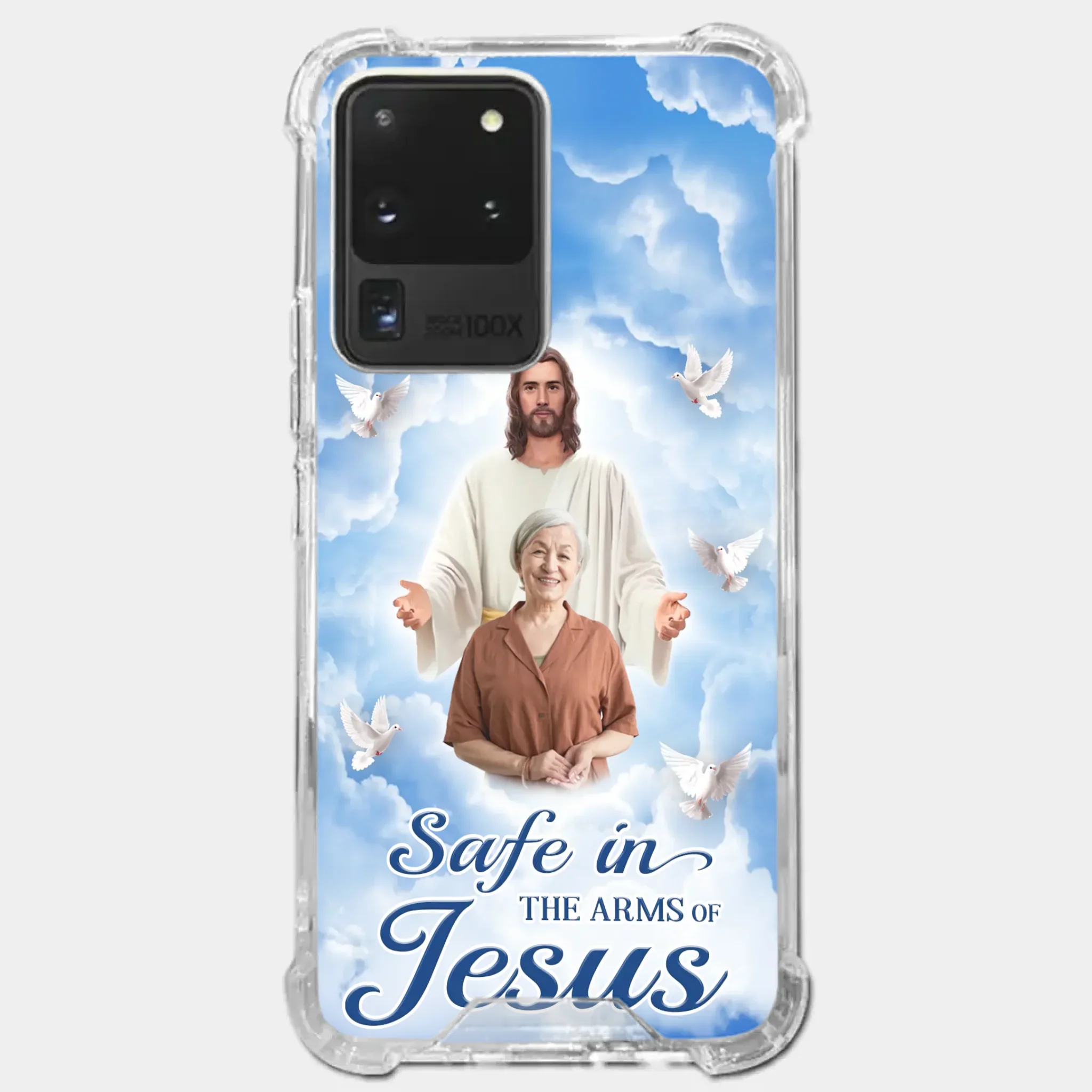 Custom Photo Beautiful As A Bright Shining Star - Memorial Personalized Custom Clear Phone Case - Sympathy Gift For Family Members