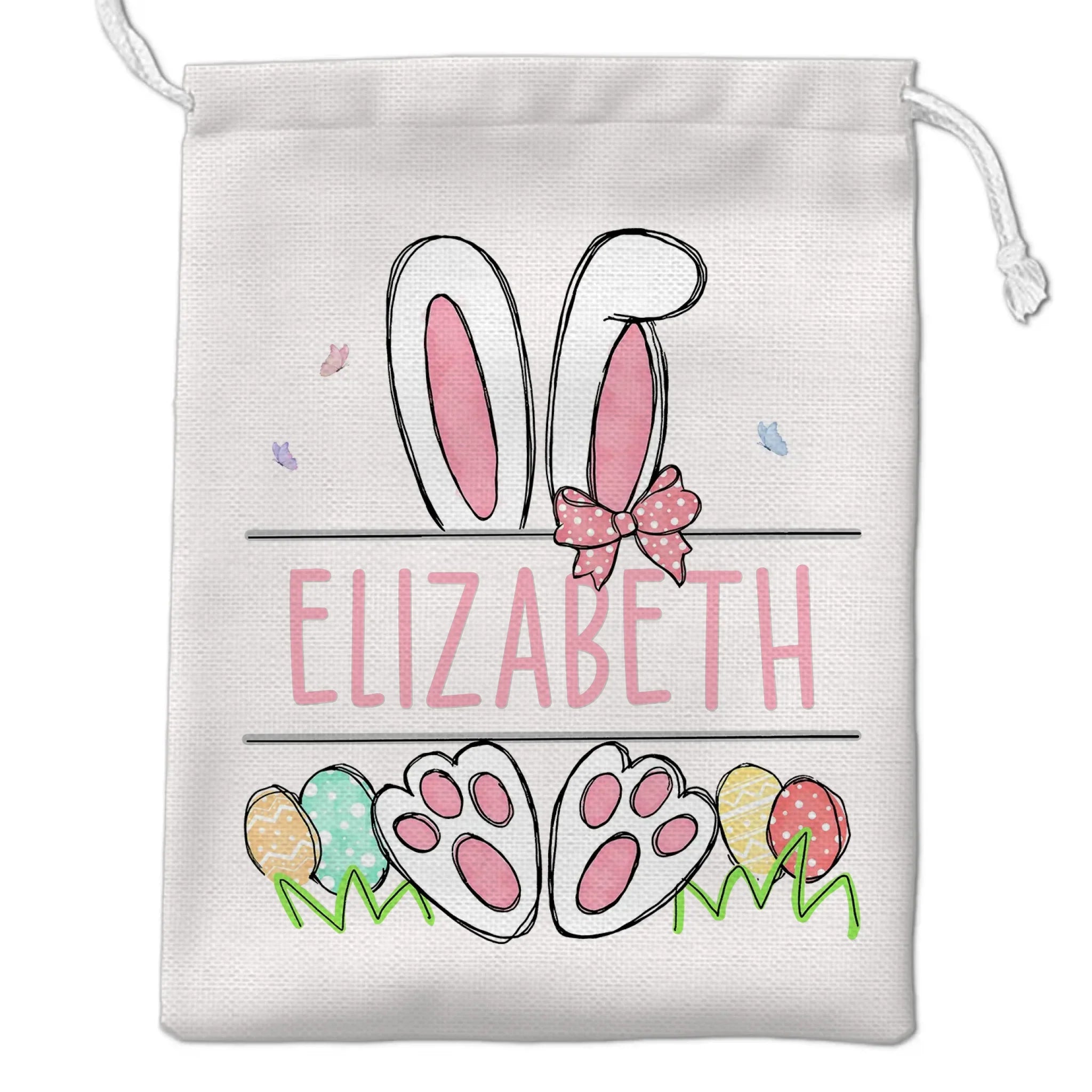 Hopping Into Easter With Love - Family Personalized Custom Favor Bag - Easter Gift For Family Members