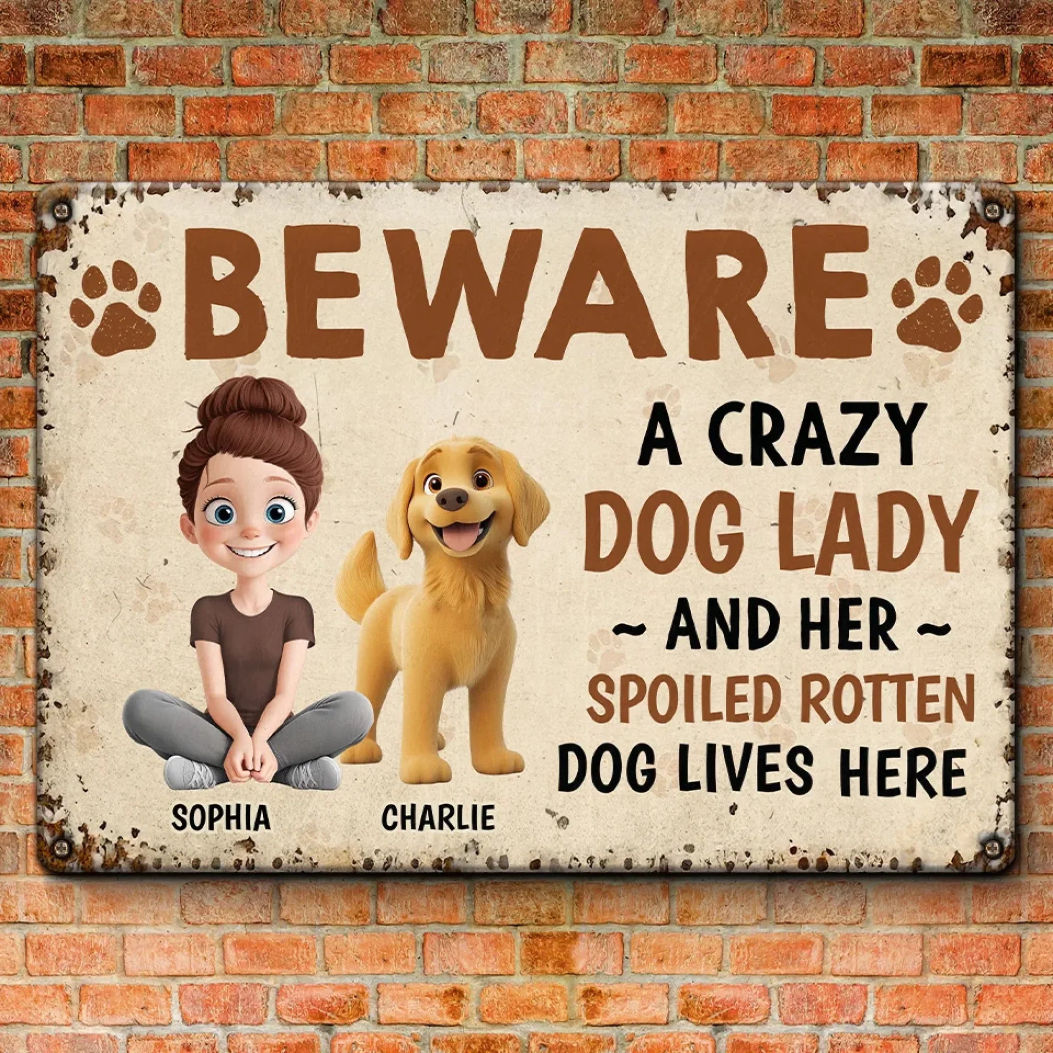 Dog Hair, Wet Noses & Endless Love Inside - Dog Personalized Custom Home Decor Metal Sign - House Warming Gift For Pet Owners, Pet Lovers