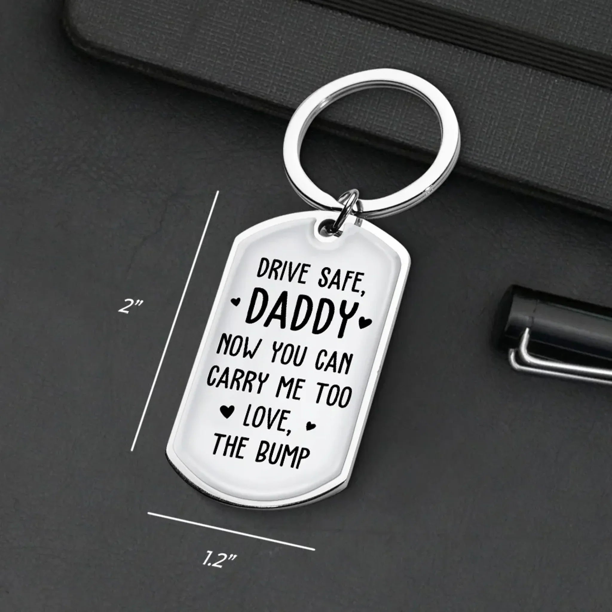 Custom Photo Now You Can Carry Me Too - Family Personalized Custom Keychain - Gift For Family Members, Baby Shower Gift