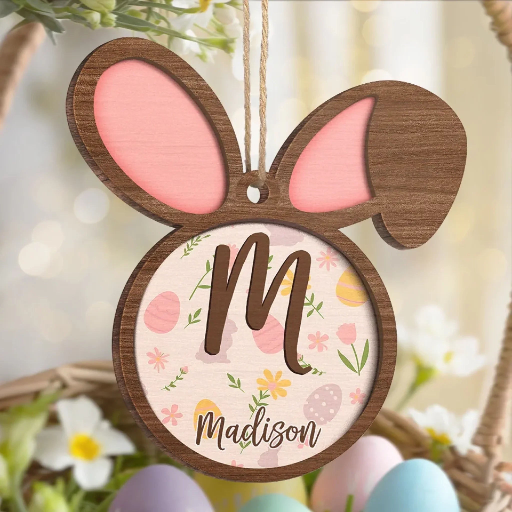 A Time For Renewal - Family Personalized Custom Ornament - Wood Custom Shaped - Easter Gift For Family Members