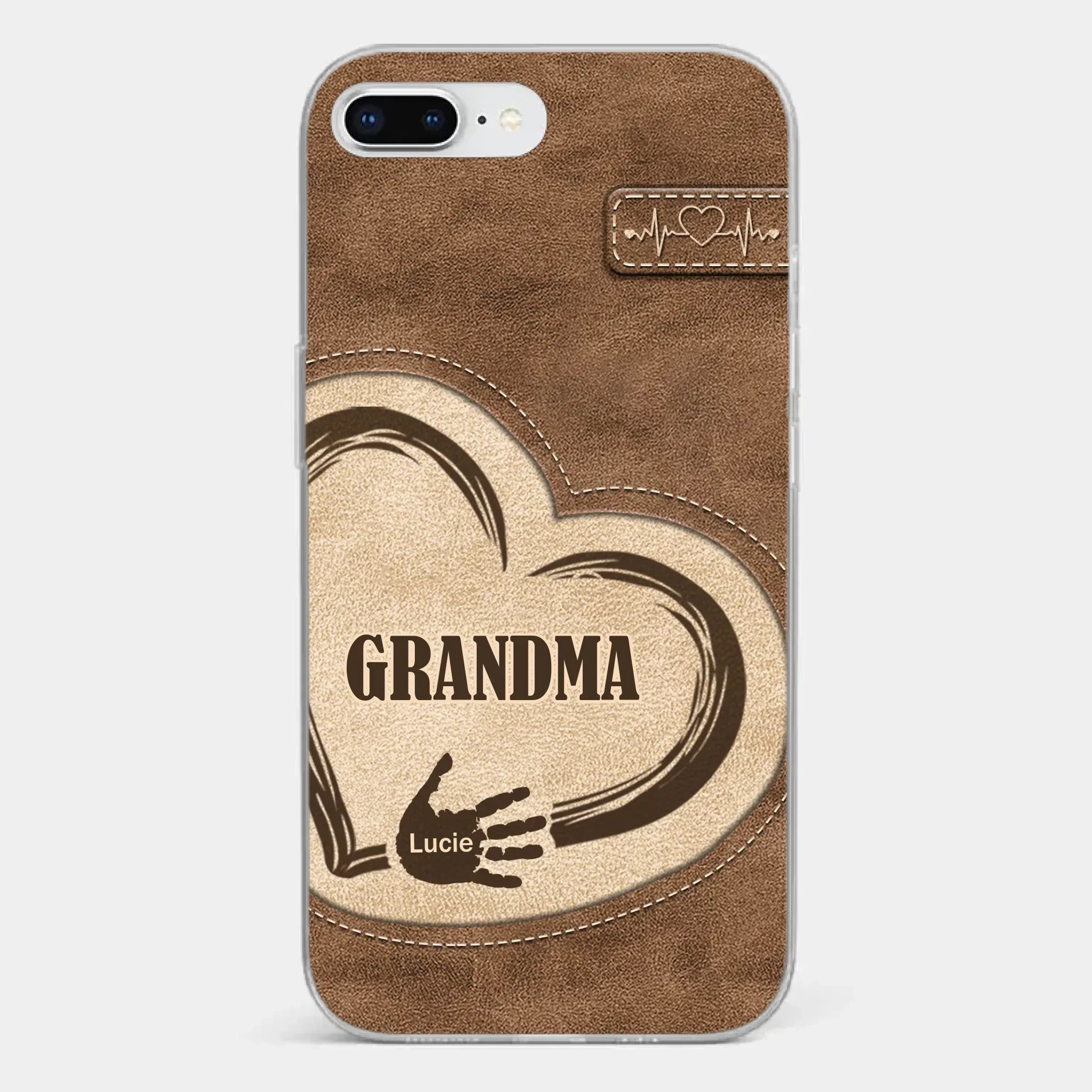 The Heart Of Our Home Is Family - Family Personalized Custom Clear Phone Case - Gift For Family Members