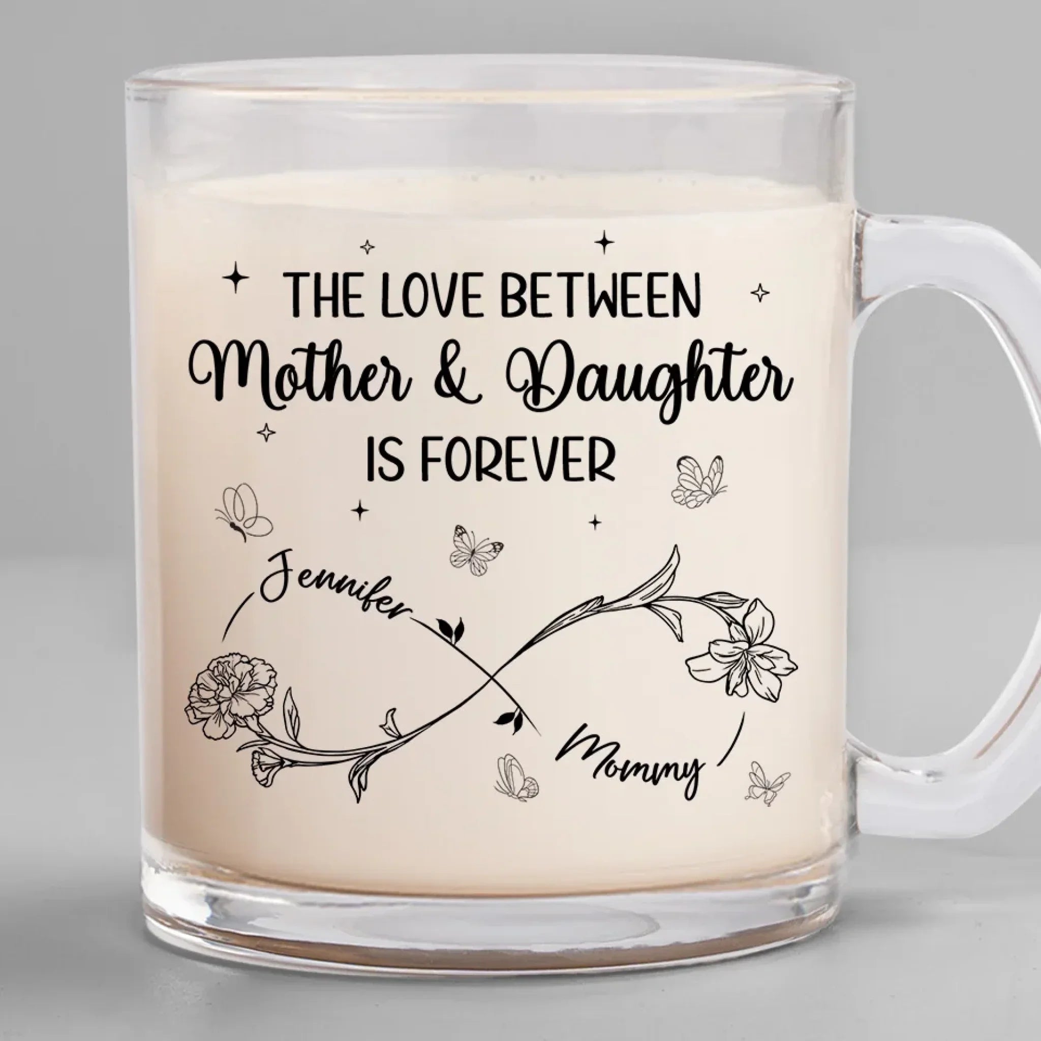 You Are My Heart, My Joy, My Daughter - Family Personalized Custom Glass Mug - Mother's Day, Gift For Mom, Daughter