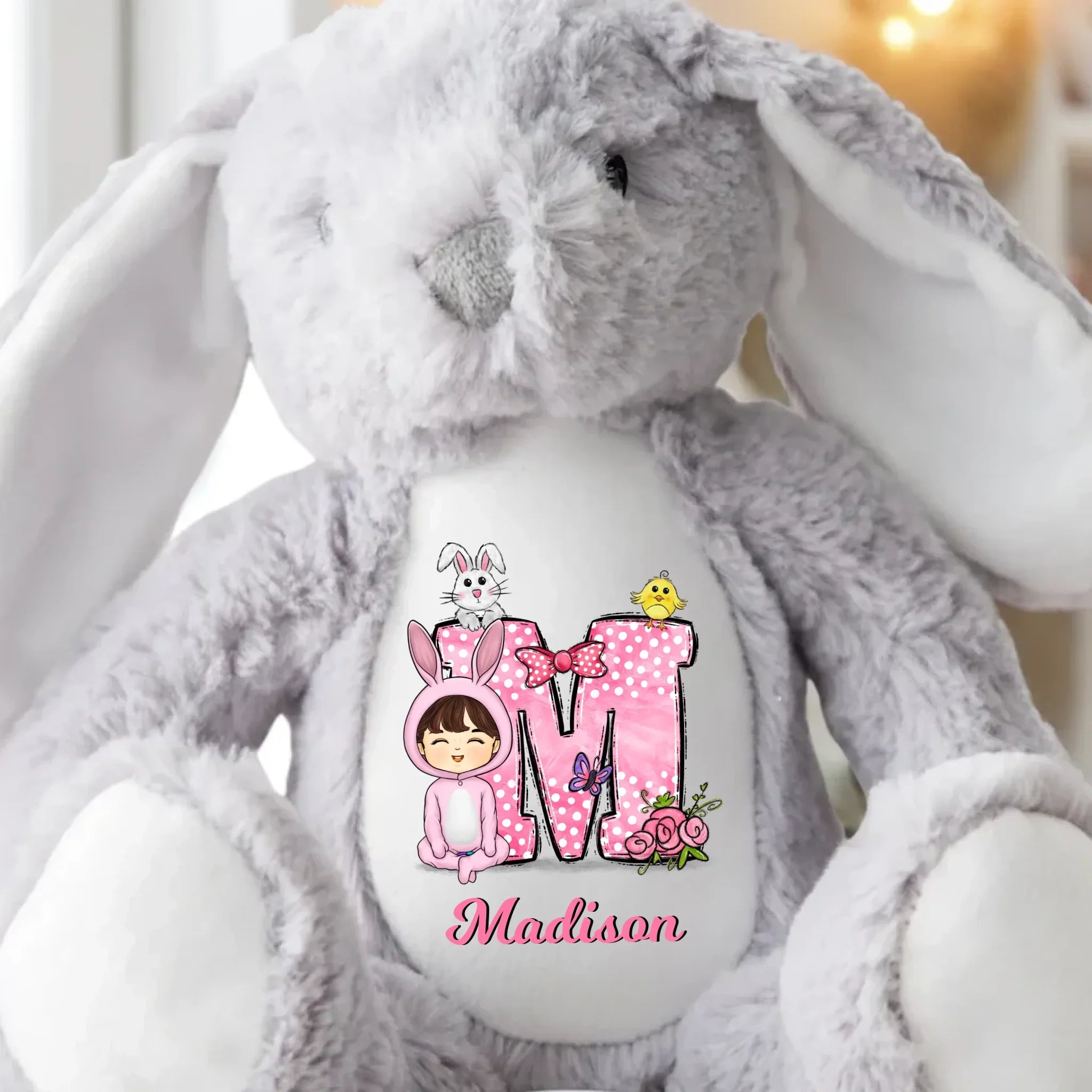 Every Bunny Needs Somebunny - Family Personalized Custom Easter Bunny Plush - Easter Gift For Family Members
