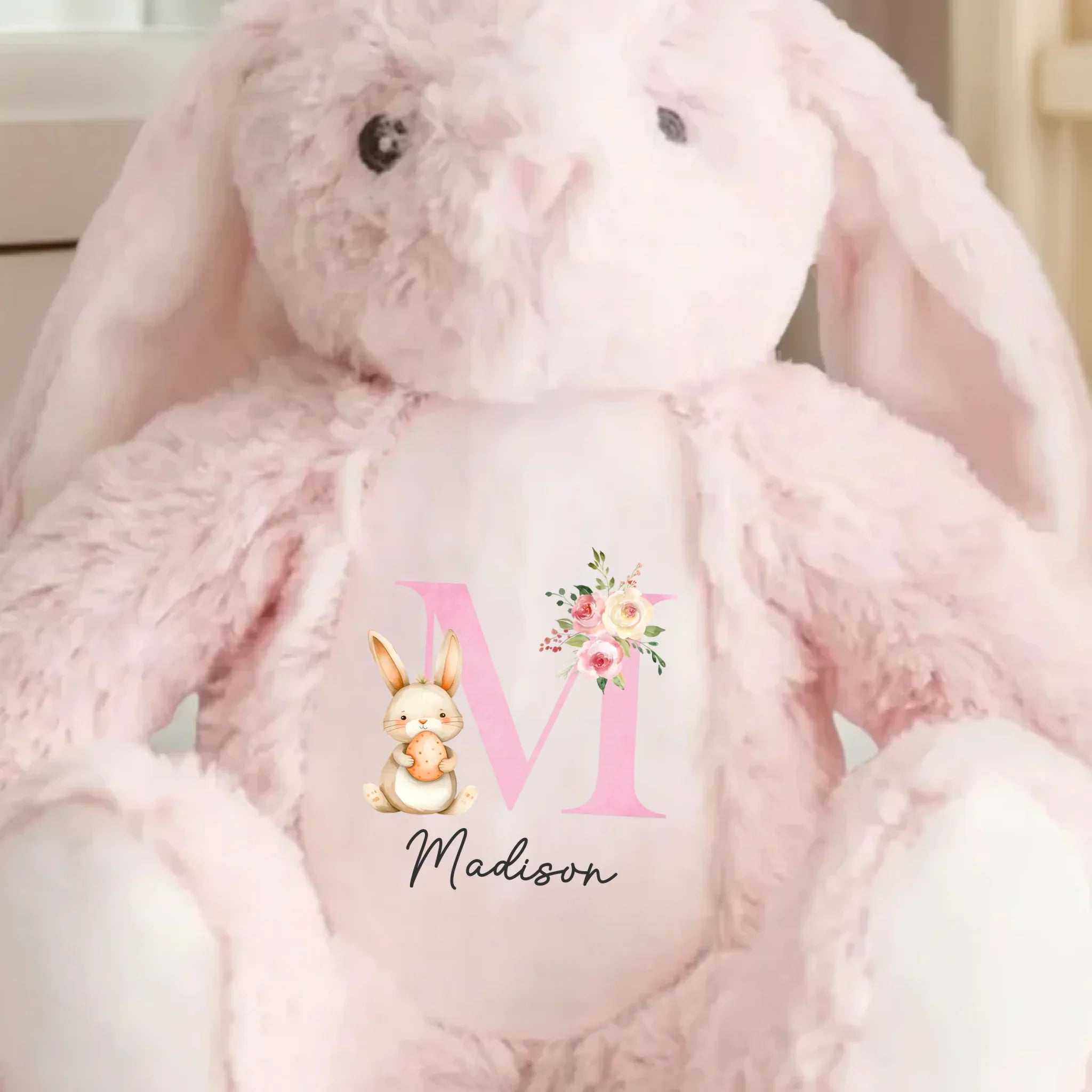 A Bunny Hug Is The Best Hug - Family Personalized Custom Easter Bunny Plush - Easter Gift For Family Members