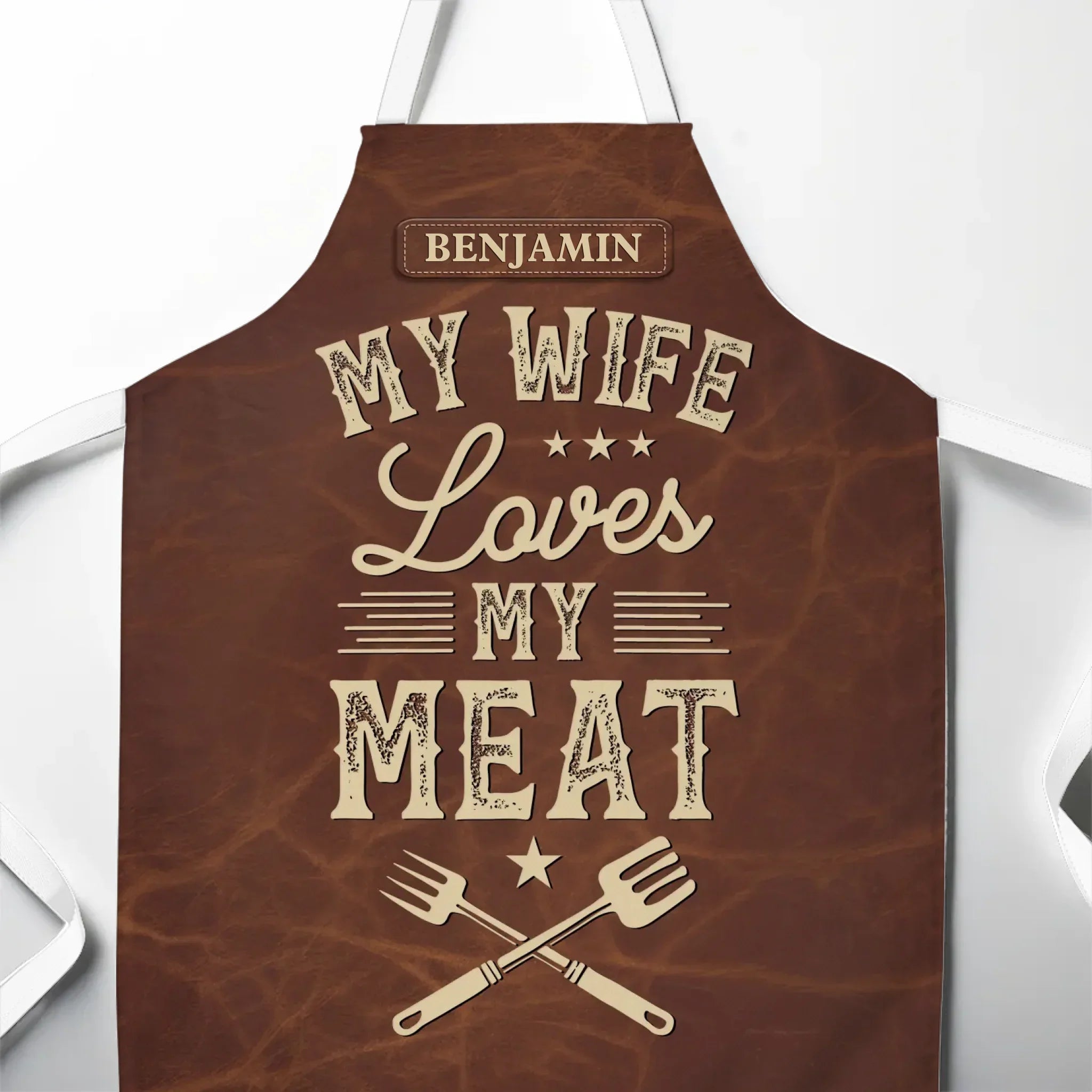 Love On The Grill - Couple Personalized Custom Apron - Gift For Husband Wife, Anniversary