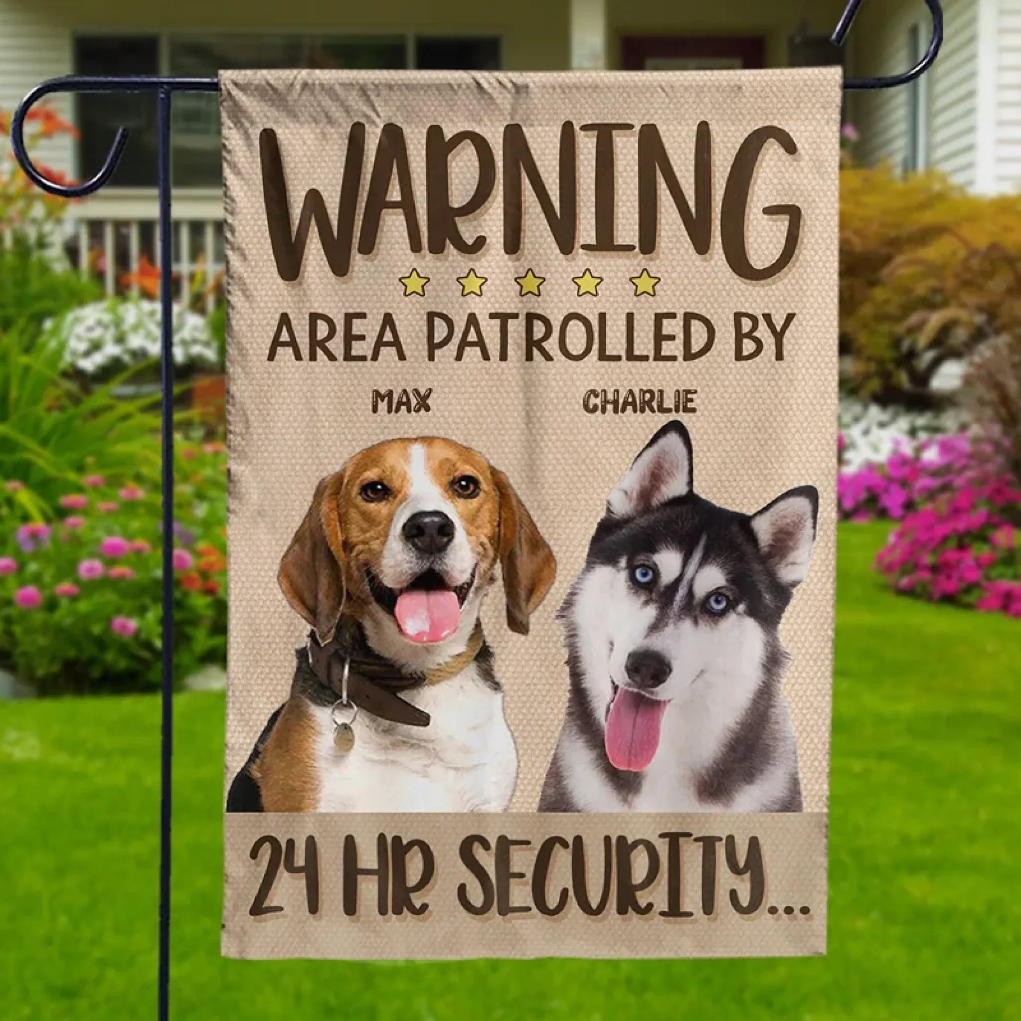 Custom Photo Our Security Team Requires Belly Rubs - Dog & Cat Personalized Custom Flag - Gift For Pet Owners, Pet Lovers