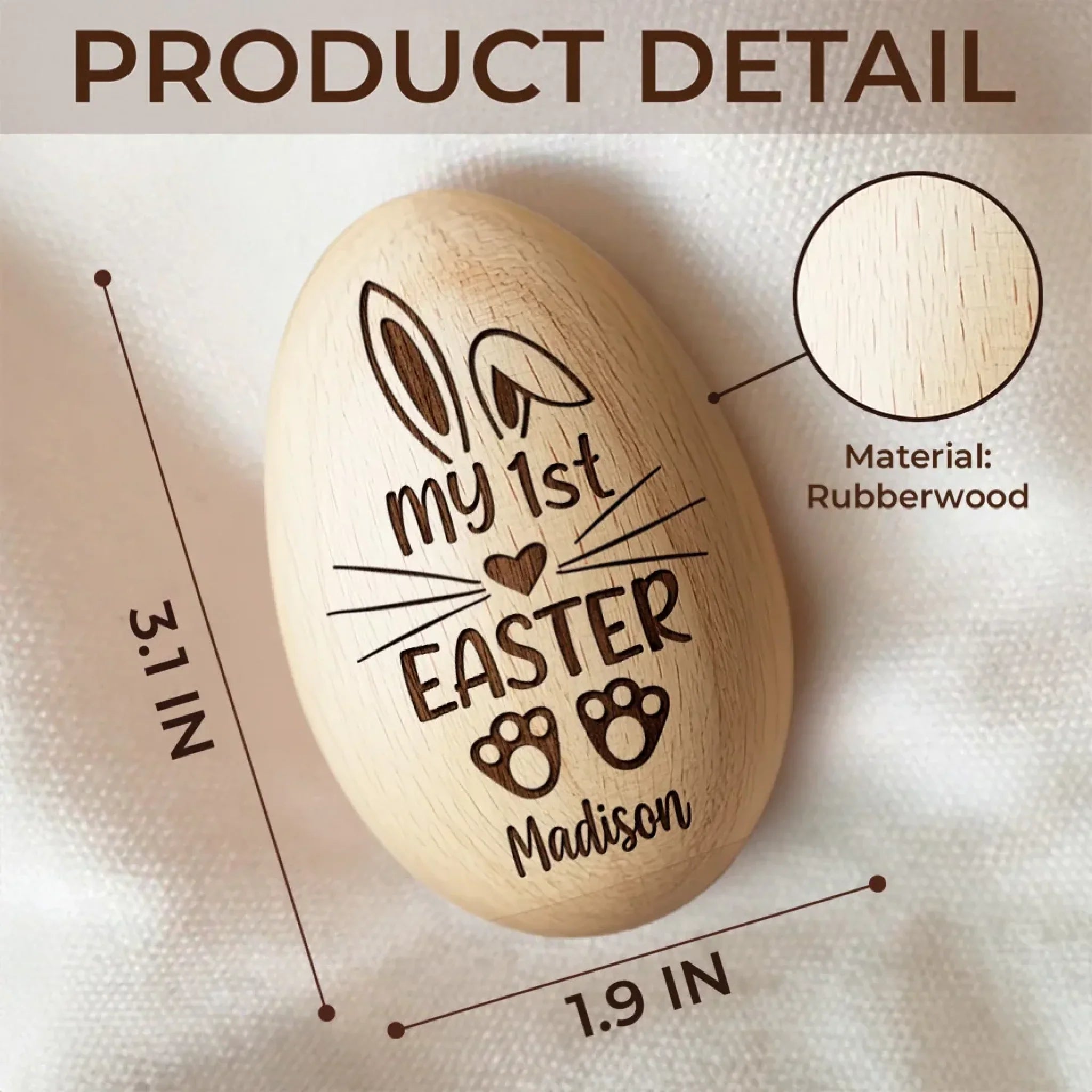 A Special Easter Memory - Family Personalized Custom Wooden Egg Shaker - Easter Gift For Baby Kids, Newborn Baby