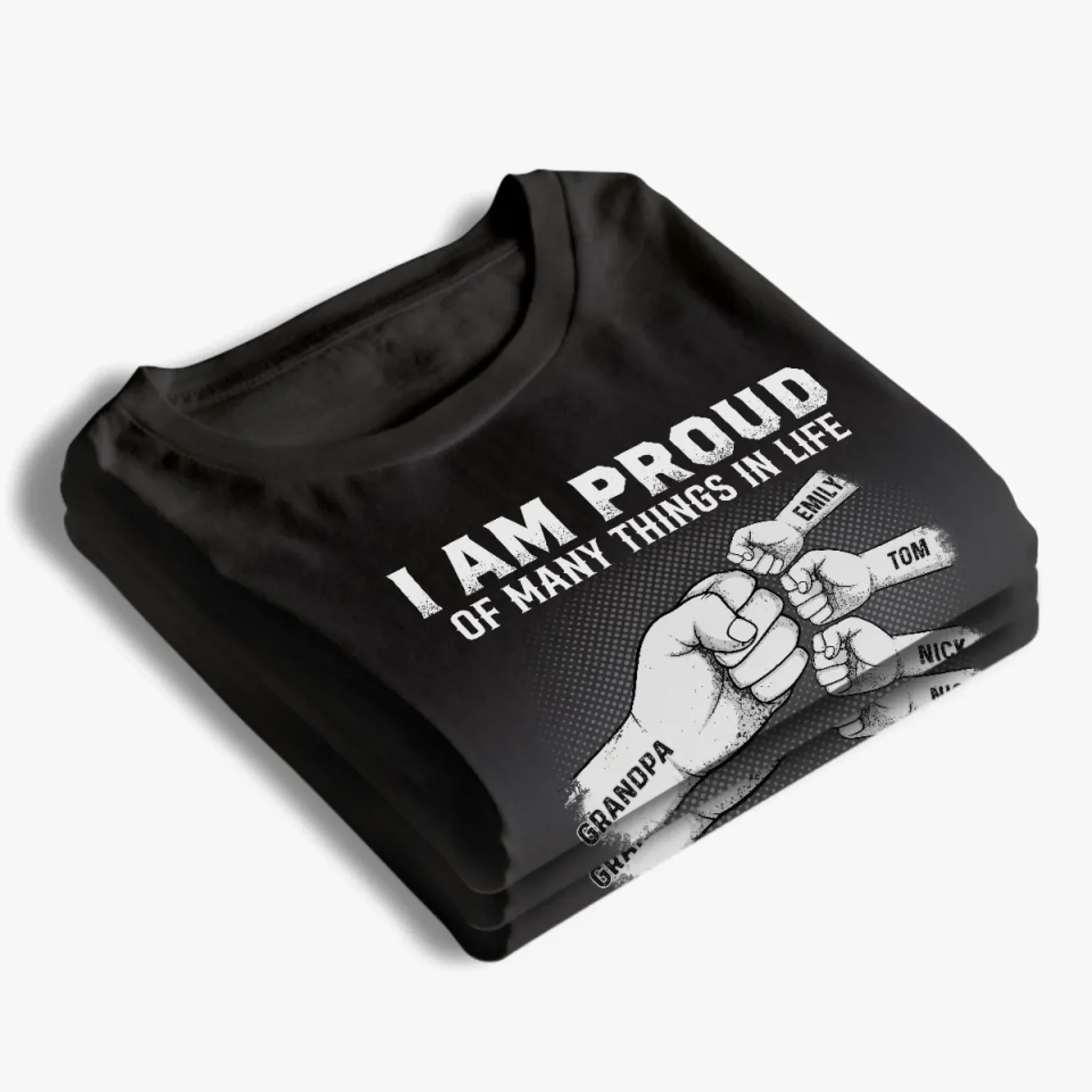 I Am Proud Of Many Things In Life But Nothing Beats Being A Father - Family Personalized Custom Unisex T-shirt, Premium T-shirt, Hoodie - Father's Day, Gift For Dad, Grandpa