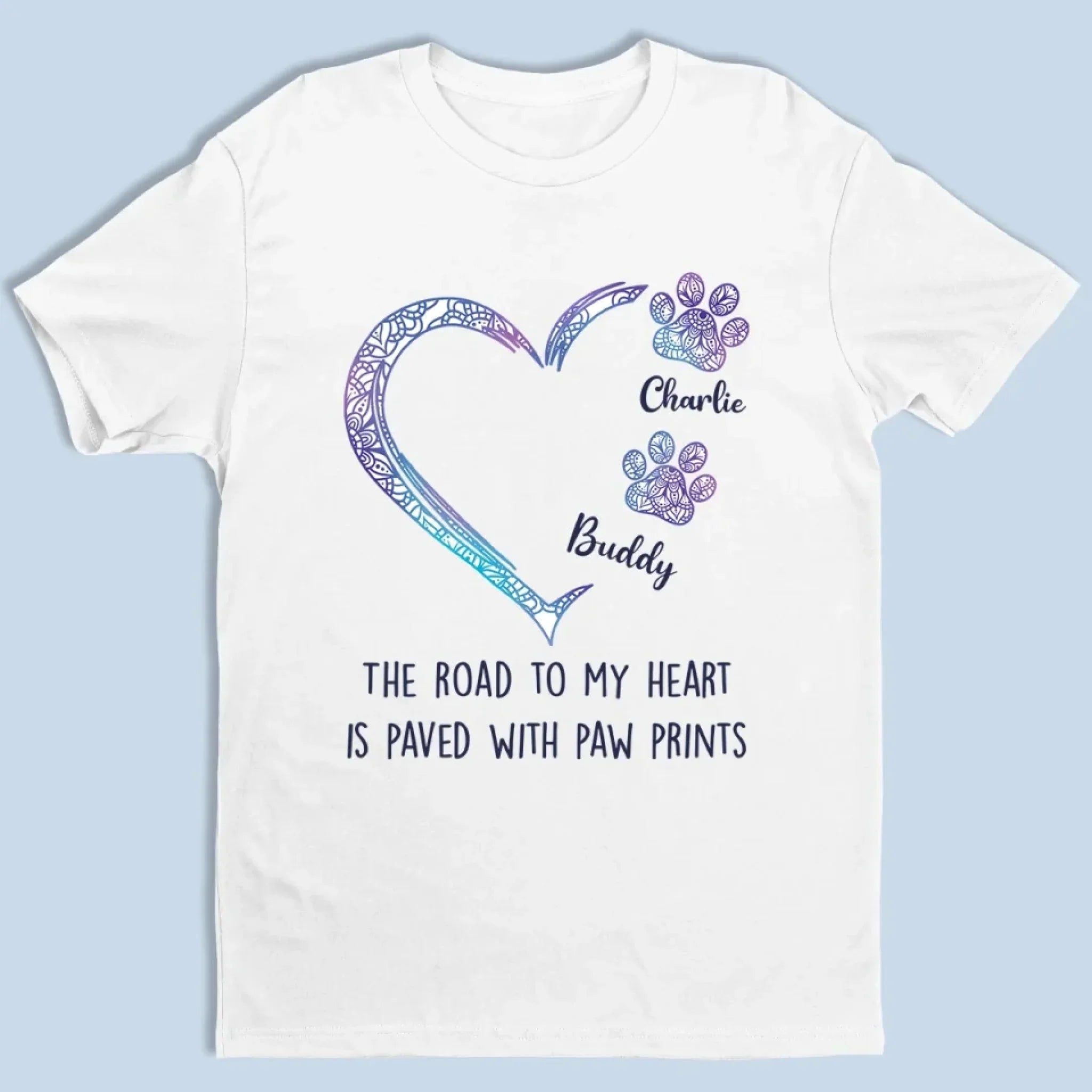Every Paw Print Tells A Story - Dog Personalized Custom Unisex T-shirt, Premium T-shirt, Hoodie - Gift For Pet Owners, Pet Lovers