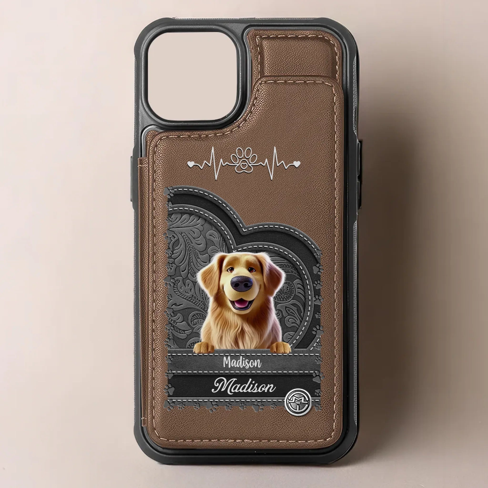 Fur Ever Loved - Dog & Cat Personalized Custom Leather Flip Wallet Phone Case - Gift For Pet Owners, Pet Lovers