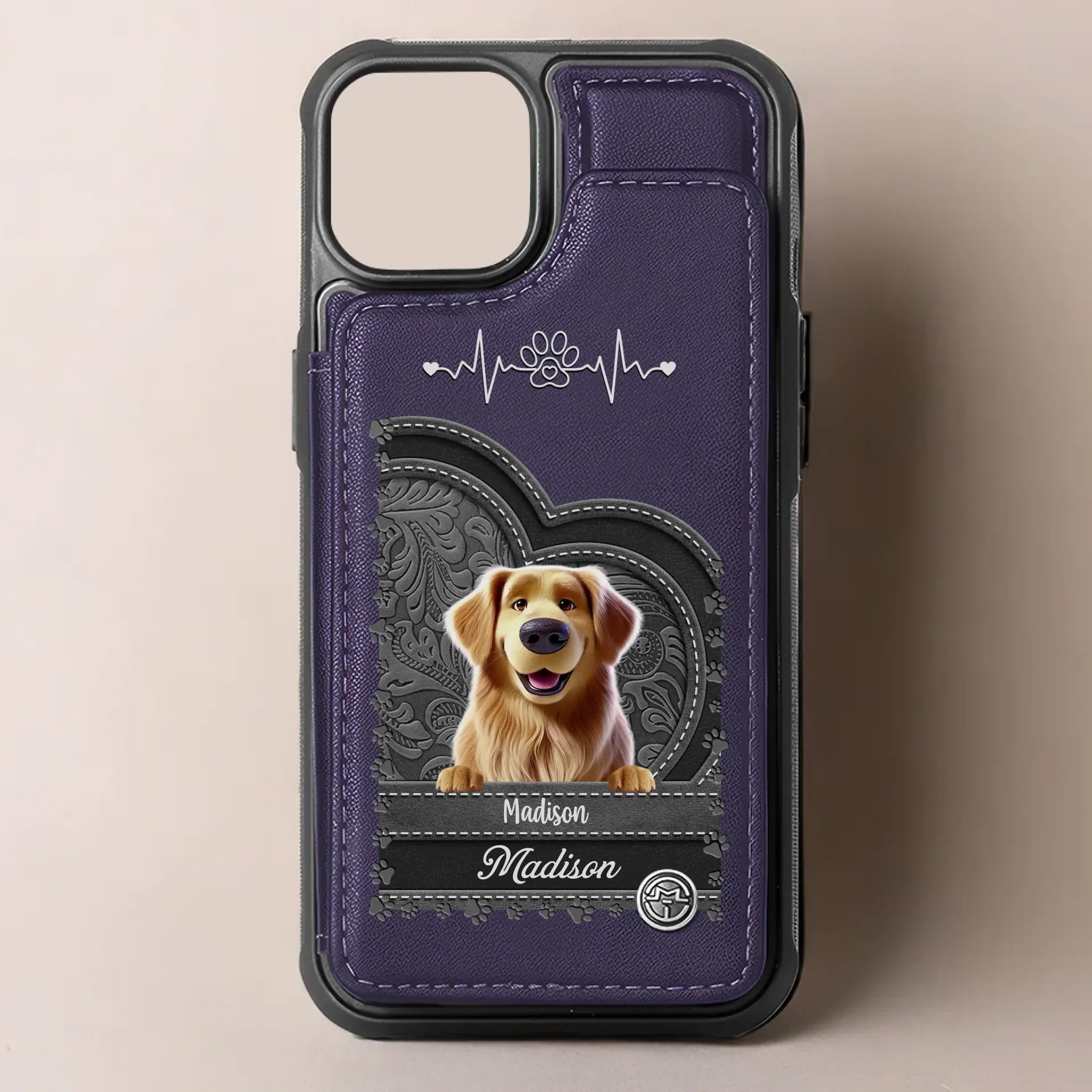 Fur Ever Loved - Dog & Cat Personalized Custom Leather Flip Wallet Phone Case - Gift For Pet Owners, Pet Lovers