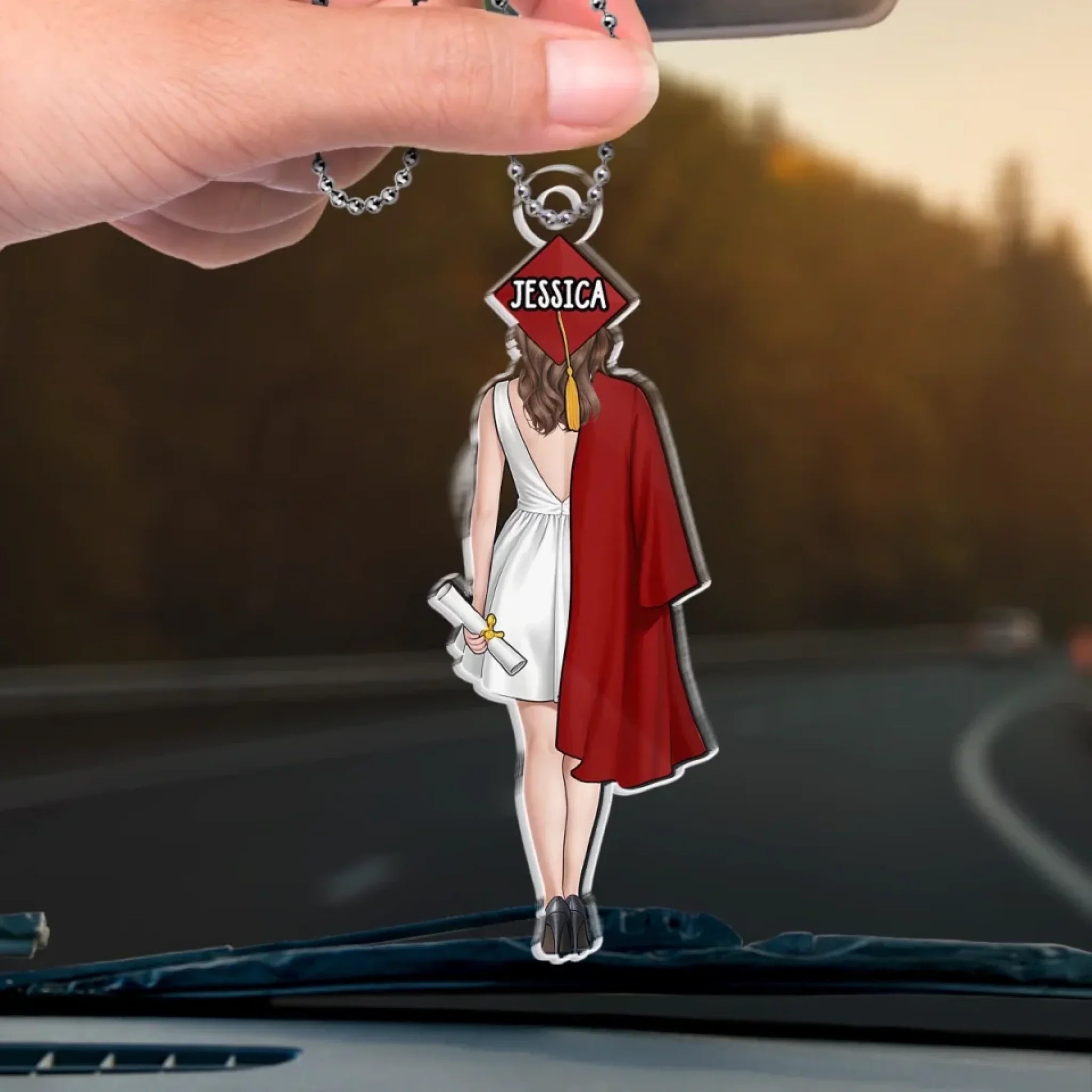 The Future Is Yours, Go Shine - Family Personalized Custom Car Ornament - Acrylic Custom Shaped - Graduation Gift For Family Members, Siblings, Brothers, Sisters