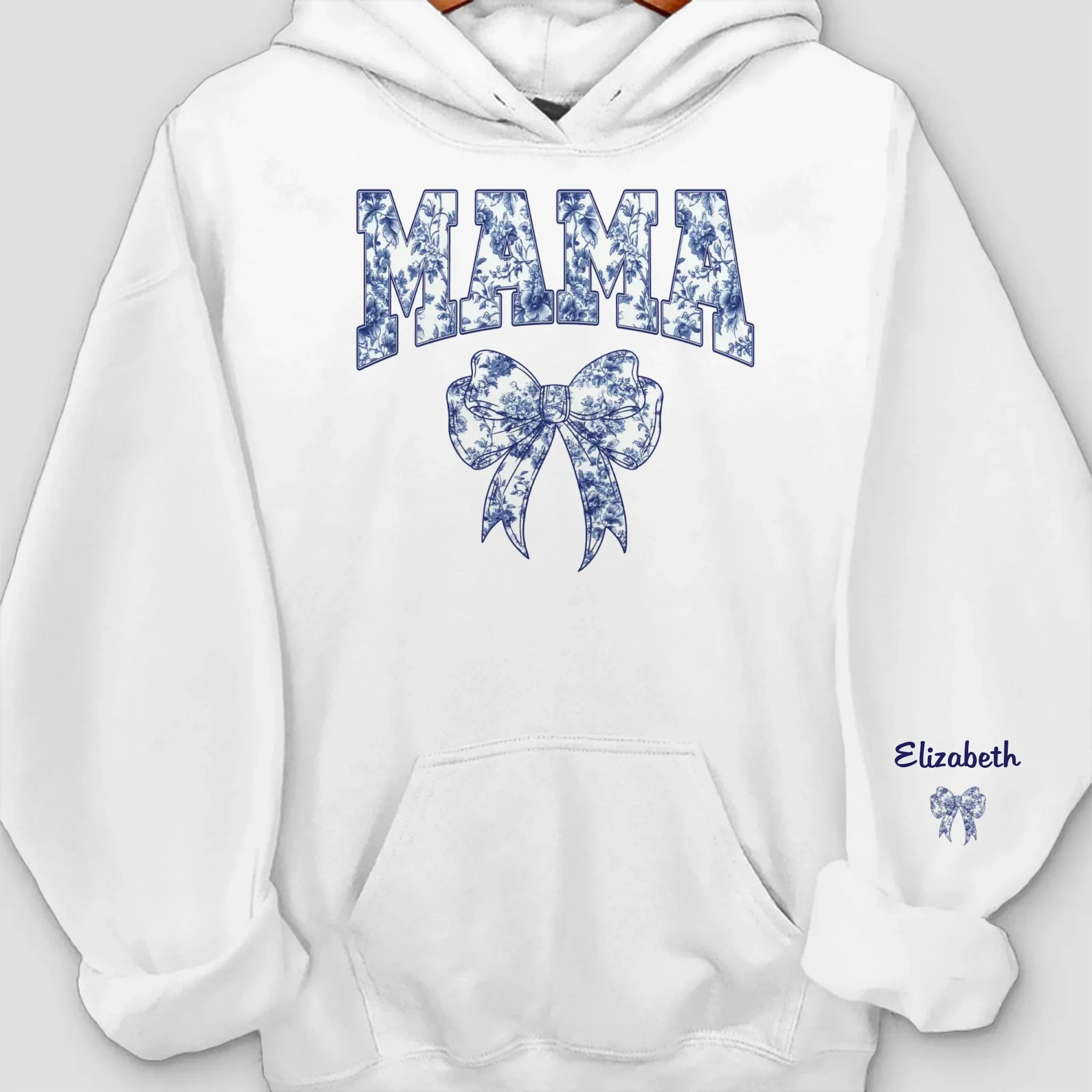 Love Starts With Mama - Family Personalized Custom Unisex Sweatshirt, Hoodie With Design On Sleeve - Mother's Day, Gift For Mom, Grandma