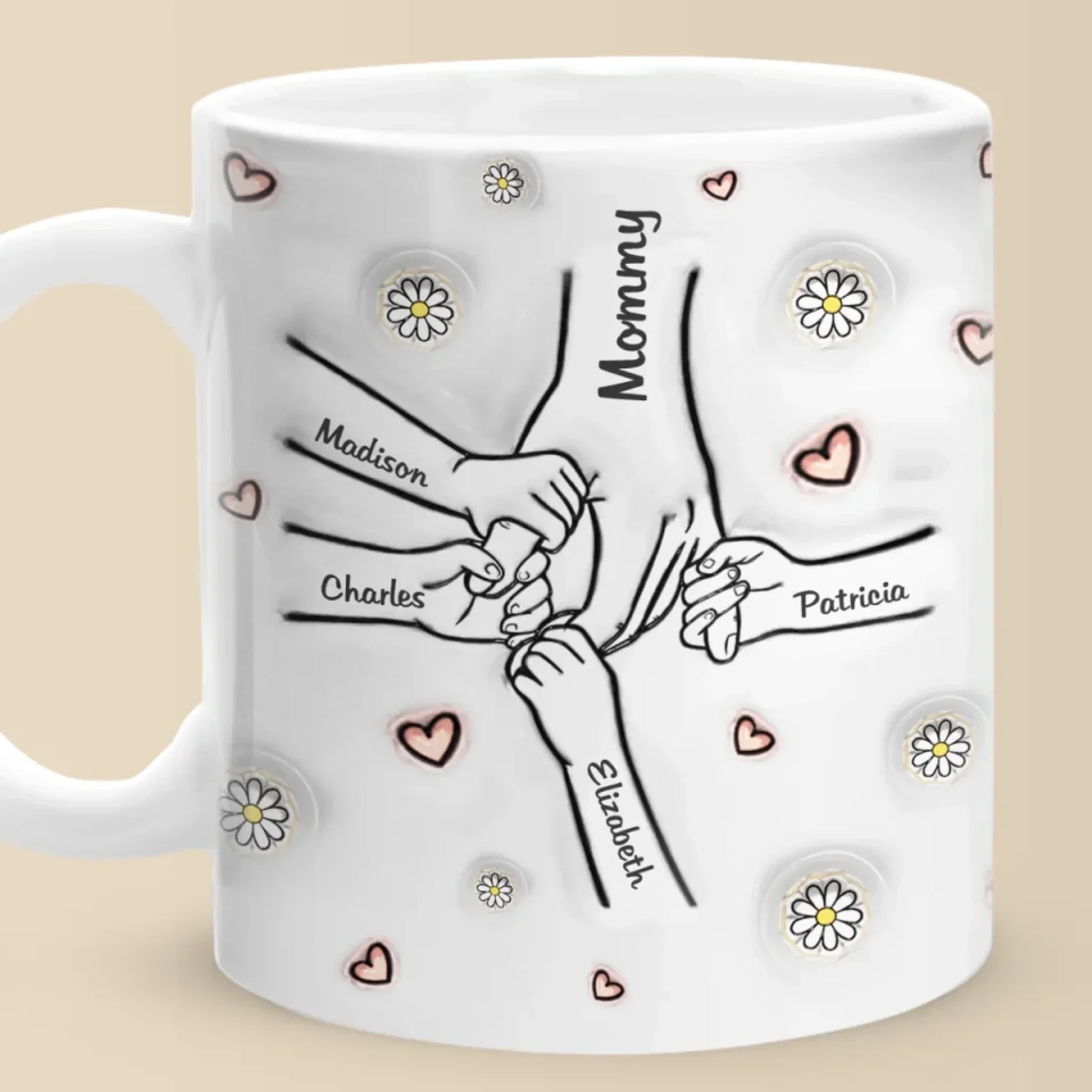 Mom, You Make Us Whole - Family Personalized Custom 3D Inflated Effect Printed Mug - Mother's Day, Gift For Mom, Grandma