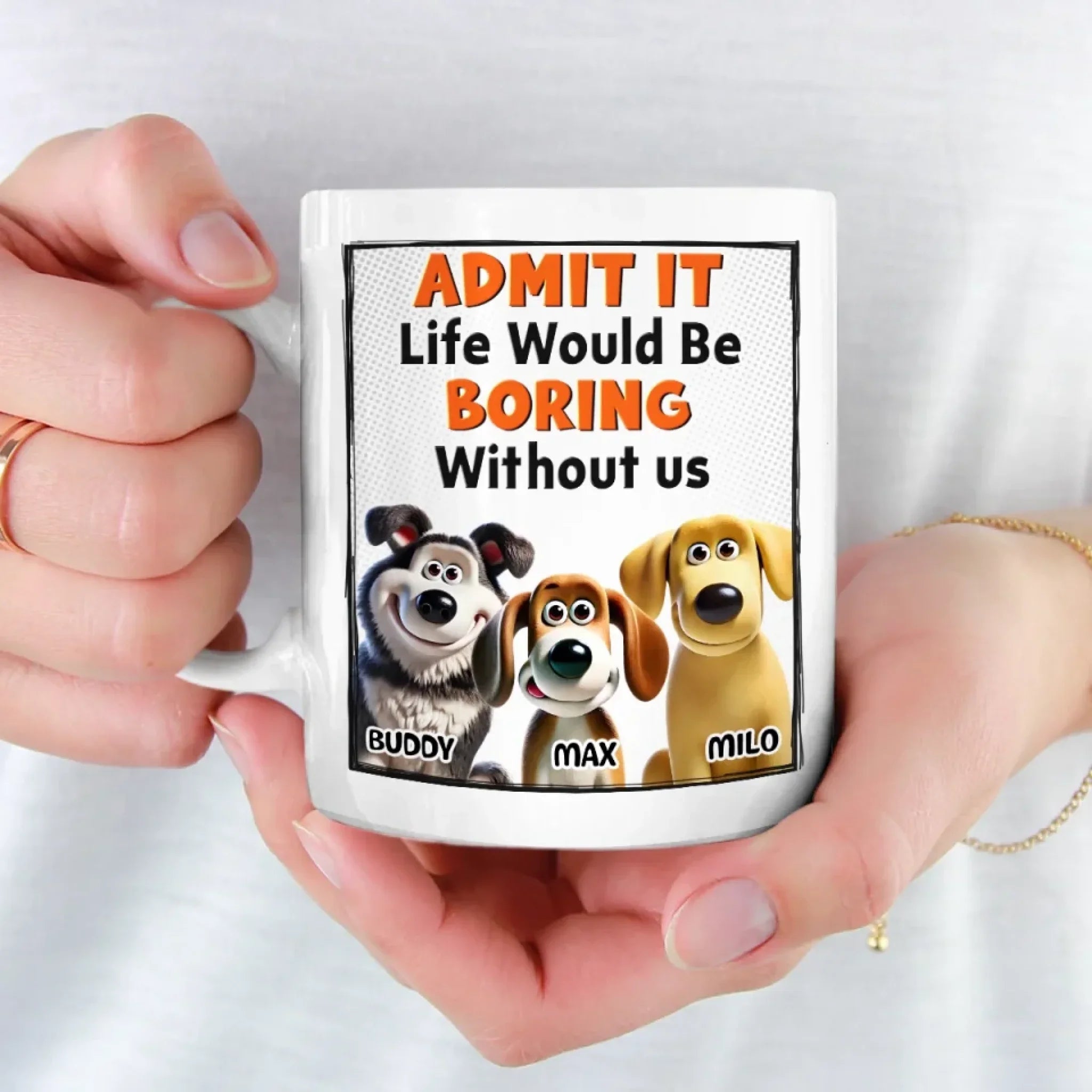 Admit It, We’re The Main Characters - Dog Personalized Custom Mug - Gift For Pet Owners, Pet Lovers