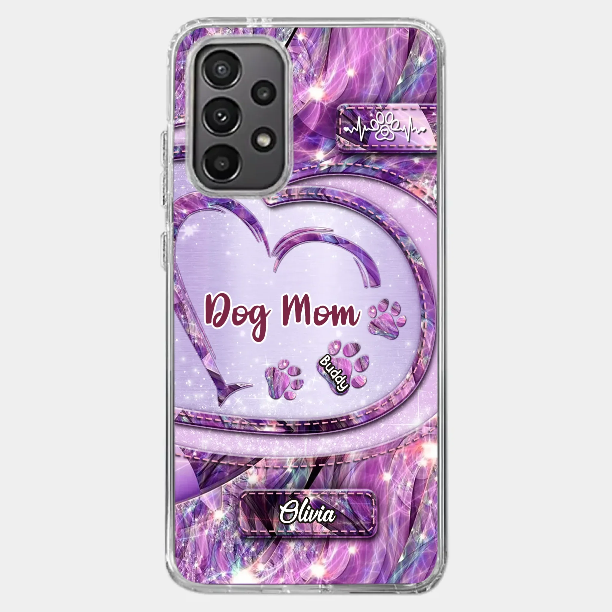 Paw Prints On My Heart - Dog Personalized Custom Clear Phone Case - Gift For Pet Owners, Pet Lovers