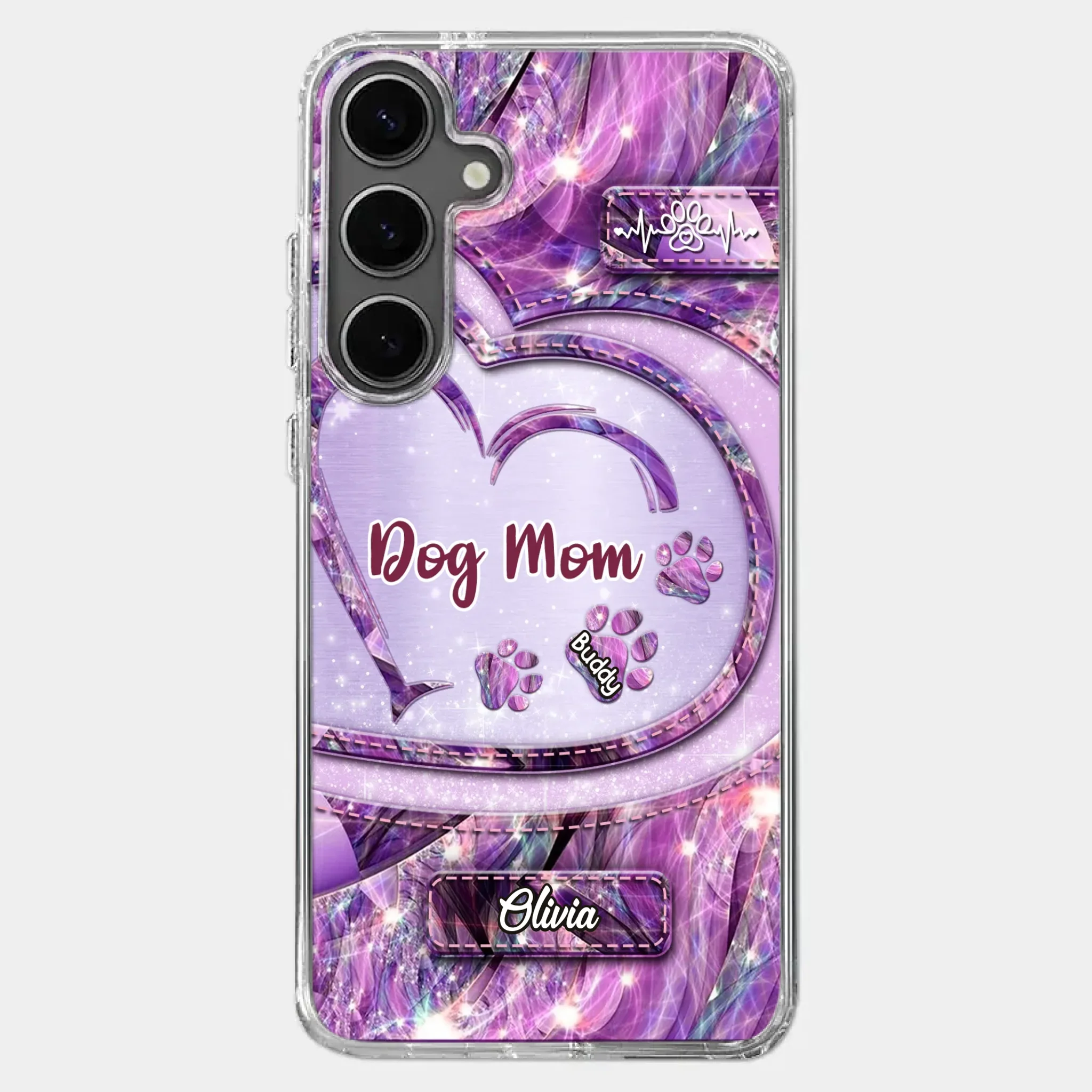 Paw Prints On My Heart - Dog Personalized Custom Clear Phone Case - Gift For Pet Owners, Pet Lovers