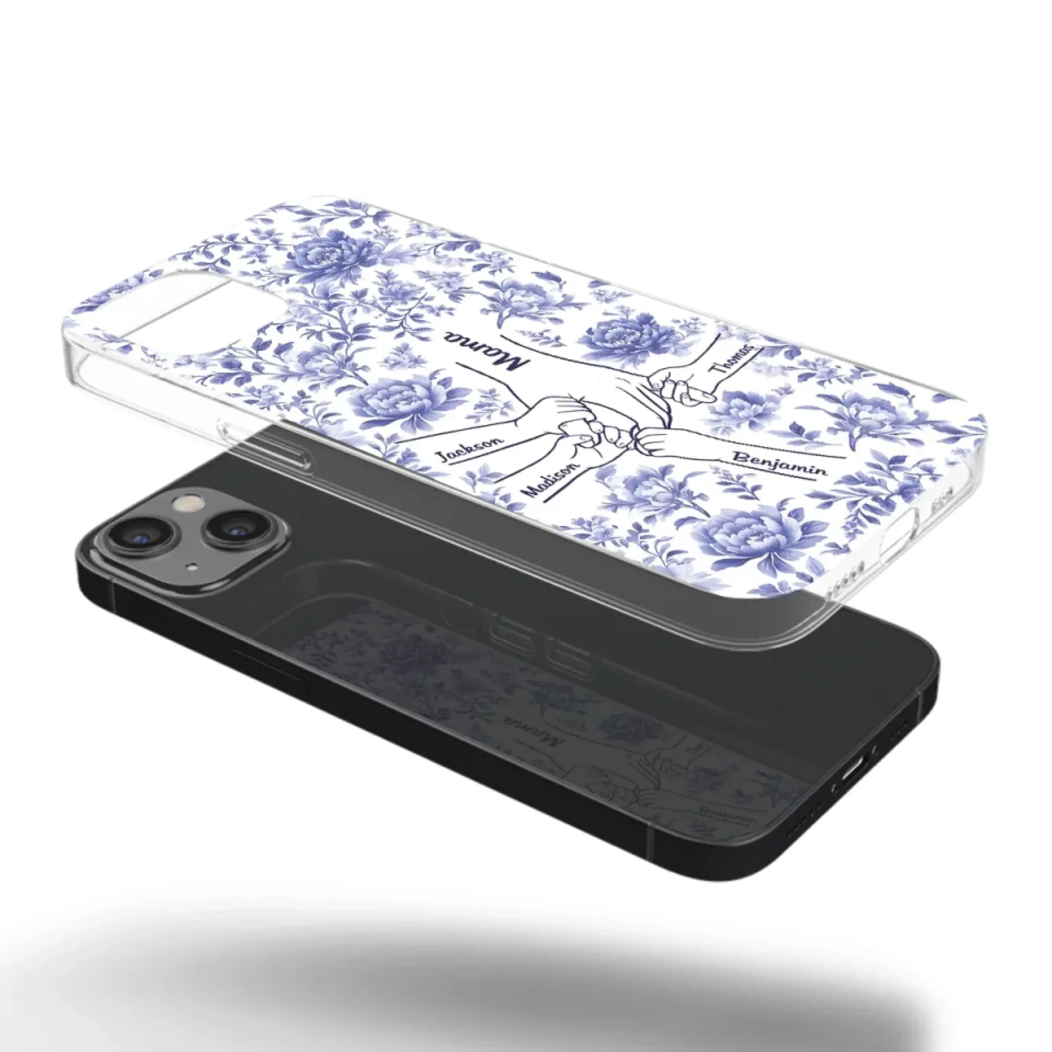 Love Grows In Every Moment - Family Personalized Custom Clear Phone Case - Mother's Day, Gift For Mom, Grandma