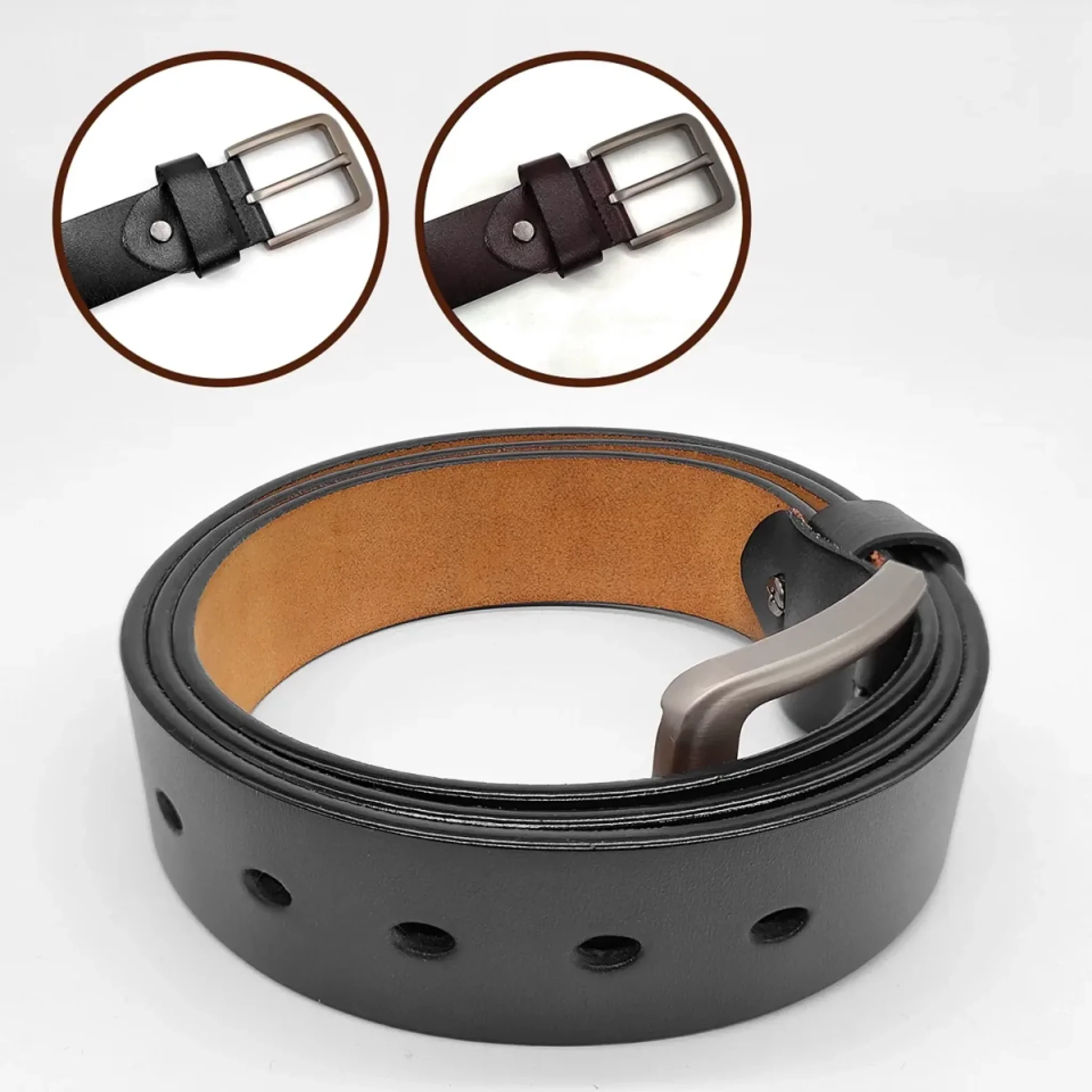 Strong Roots, Strong Dad, Strong Love - Family Personalized Custom Engraved Leather Belt - Father's Day, Gift For Dad, Grandpa