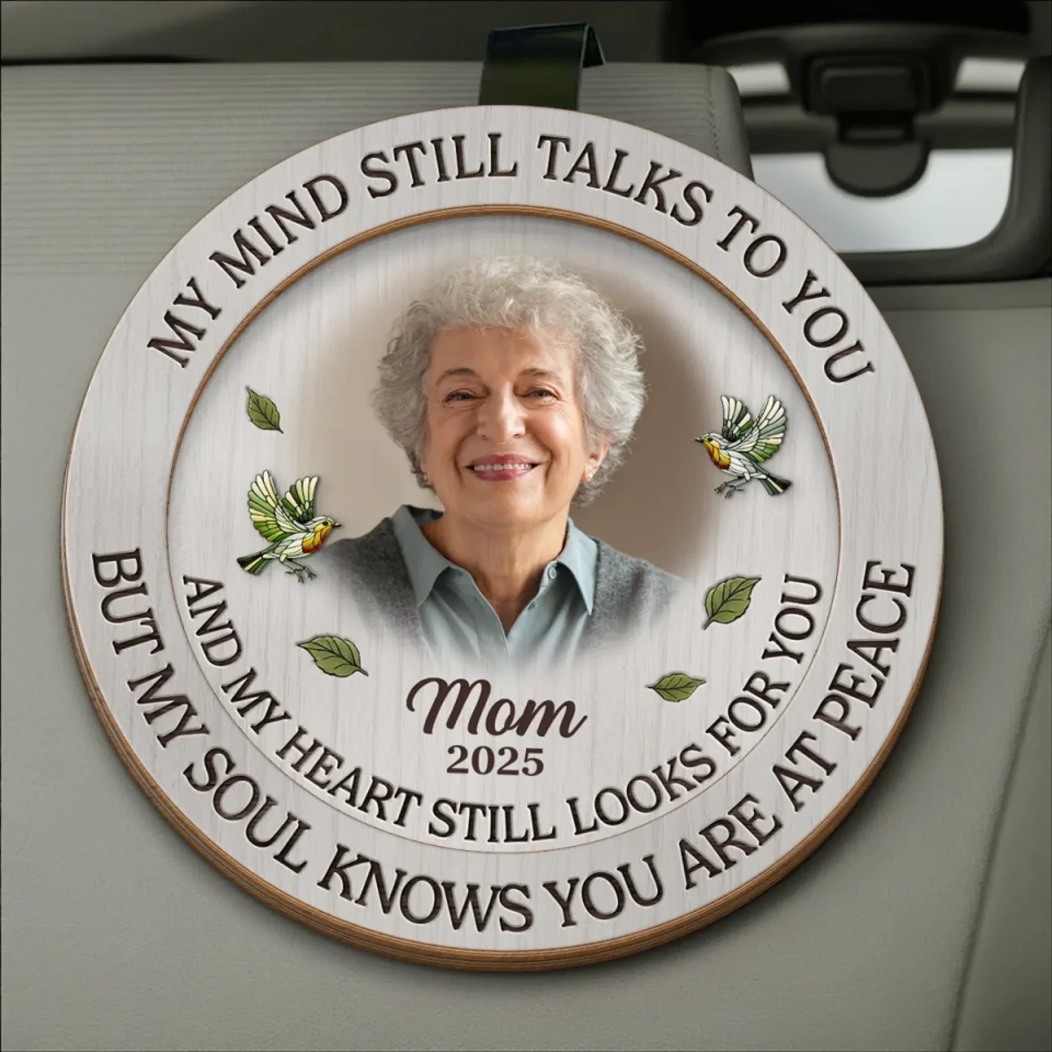 Custom Photo Though You're Gone, Your Love Remains - Memorial Personalized Custom Car Visor Clip - Sympathy Gift For Family Members