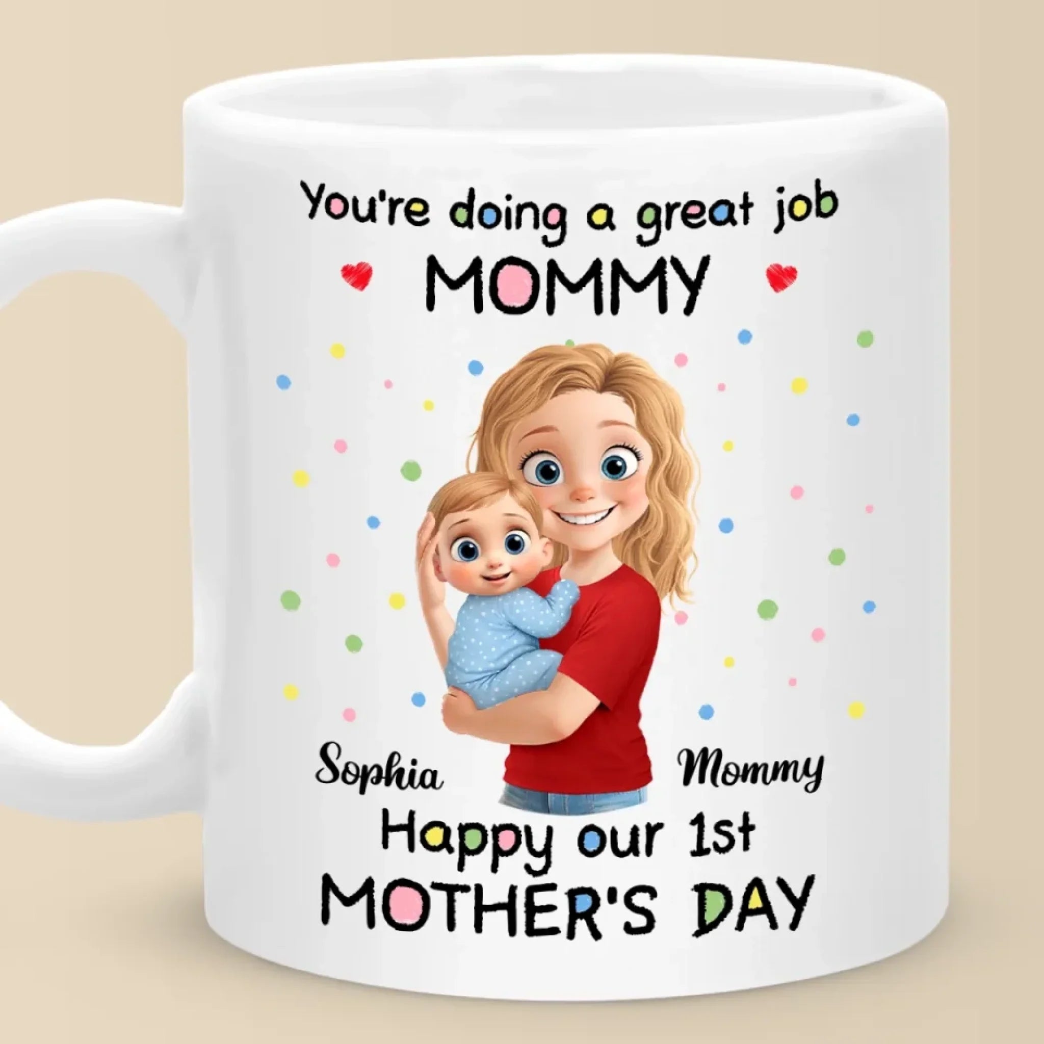 Tiny Arms, Endless Love - Family Personalized Custom Mug - Mother's Day, Baby Shower Gift, Gift For First Mom